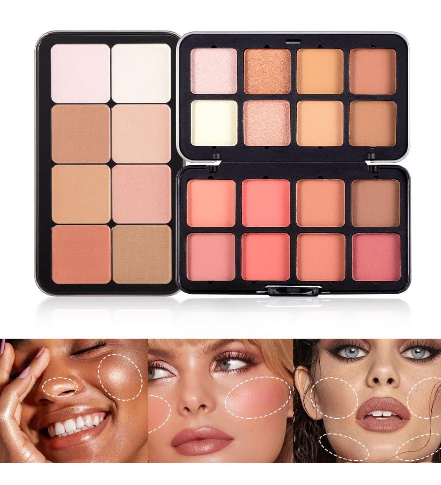 INTEROOKIE Matte Rouge Blush Highlight Three-dimensional Contour Makeup Palette - The Ultimate Grooming Solution (30g*01) - Buy Online on GoSupps.com
