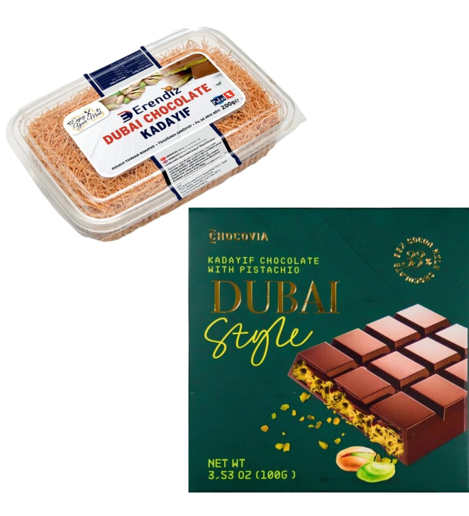 Pufai Erendiz Kaday f Kadaifi r ti pour chocolat Dubai 200 g chocolat Chocovia Dubai 100 g - Buy Online on GoSupps.com