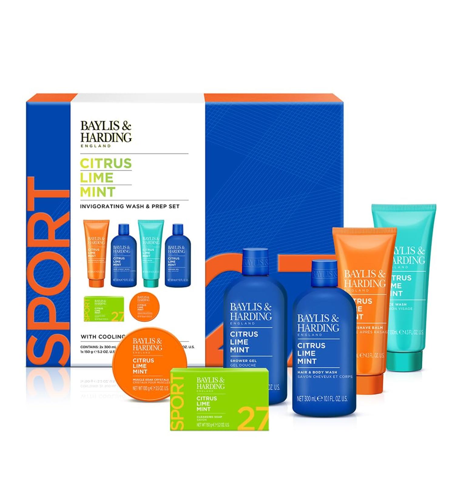 Baylis & Harding Citrus Lime & Mint Men's Invigorating Shower & Prep Gift Set - Vegan Friendly - Buy Online on GoSupps.com