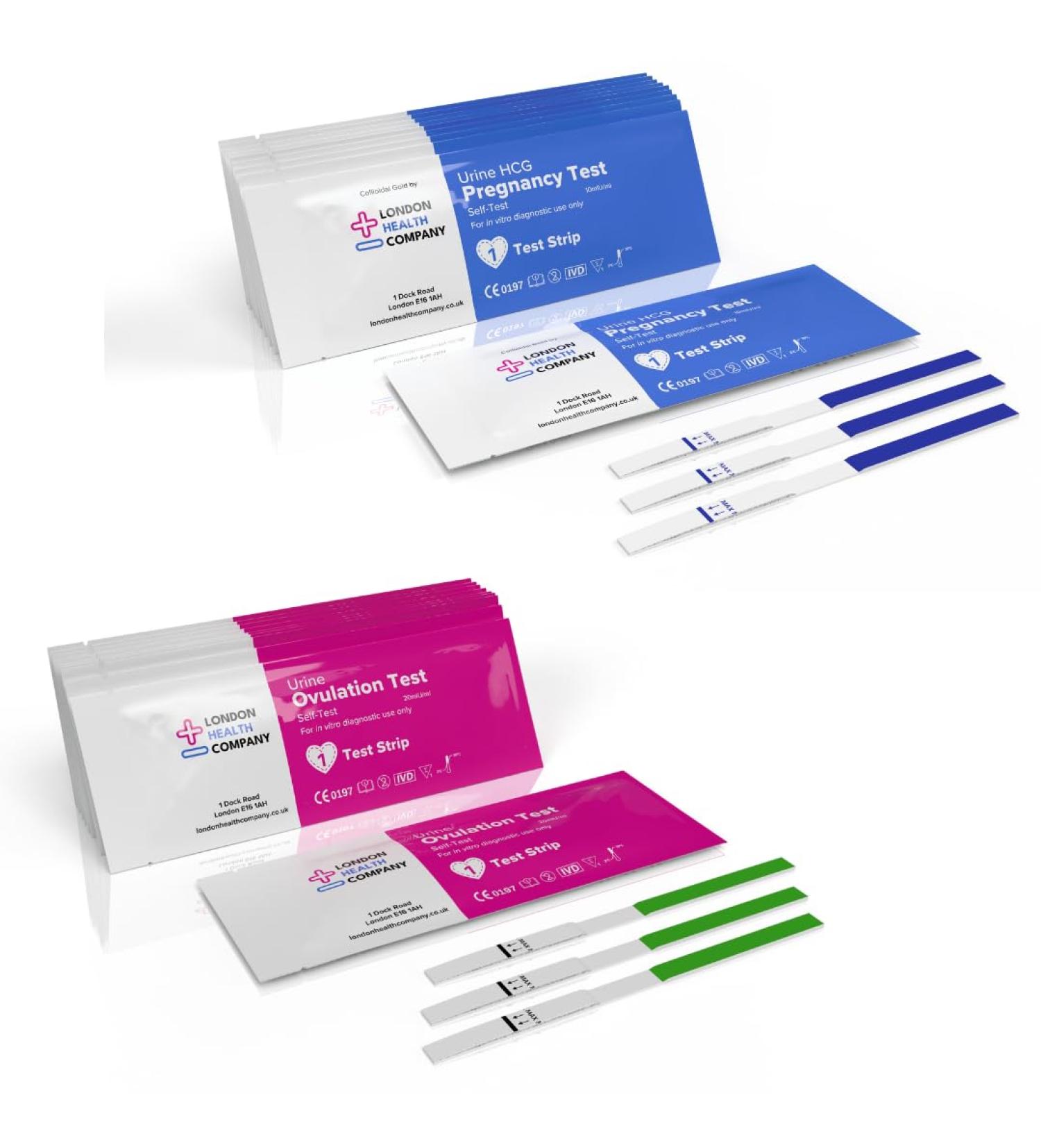 15 Ovulation & 15 Pregnancy Test Strips - Home Testing Kit | Highly Sensitive - Buy Online on GoSupps.com