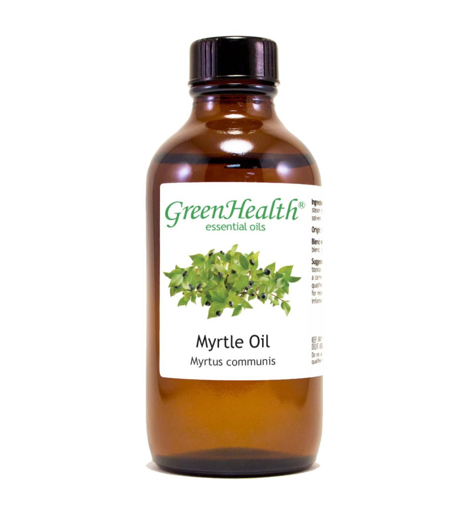 Myrtle Essential Oil (Morocco) 4 fl oz (118 ml) Glass Bottle w/Cap 100% Pure Essential Oil GreenHealth - Buy Online on GoSupps.com