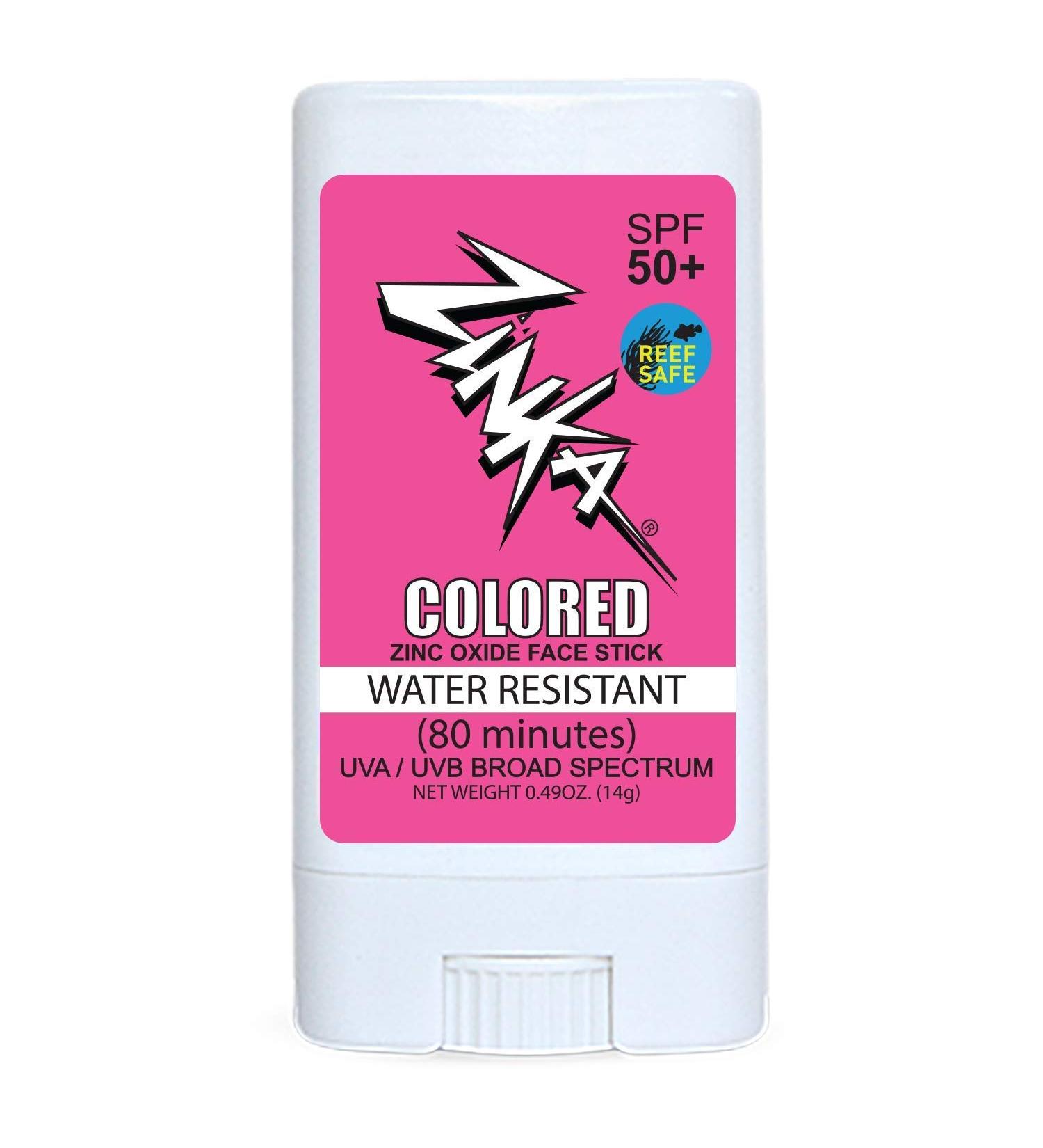 Zinka Sunscreen SPF 30 All Natural Vegan Mineral Pink Colored Face Stick