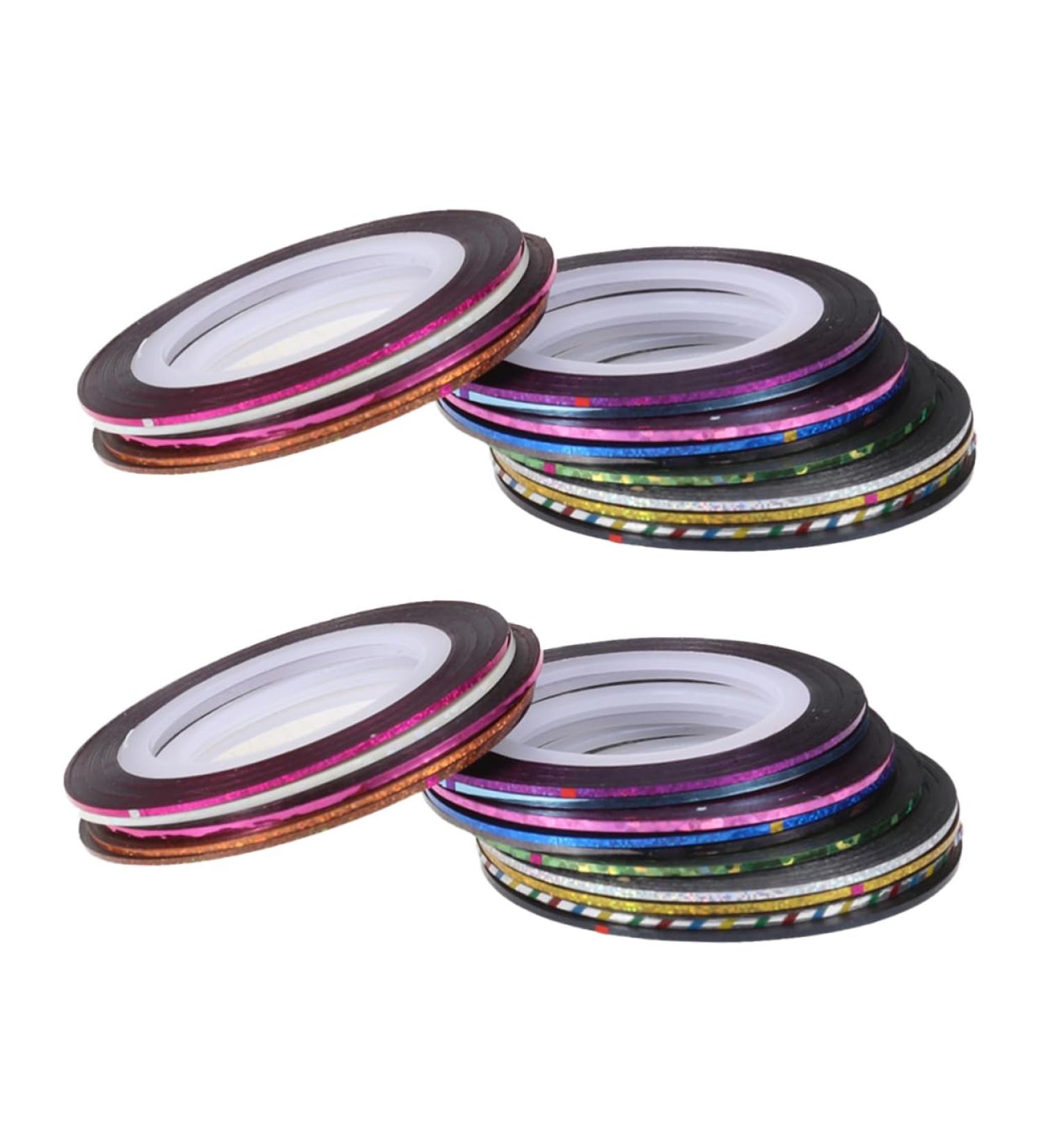FRCOLOR 30 Rolls Decorative Tape Striping Tape Line Manicure Striping Tape Nail Art Striping Tape Nail Art Decoration Stickers With Adhesive Accessories - Buy Online on GoSupps.com