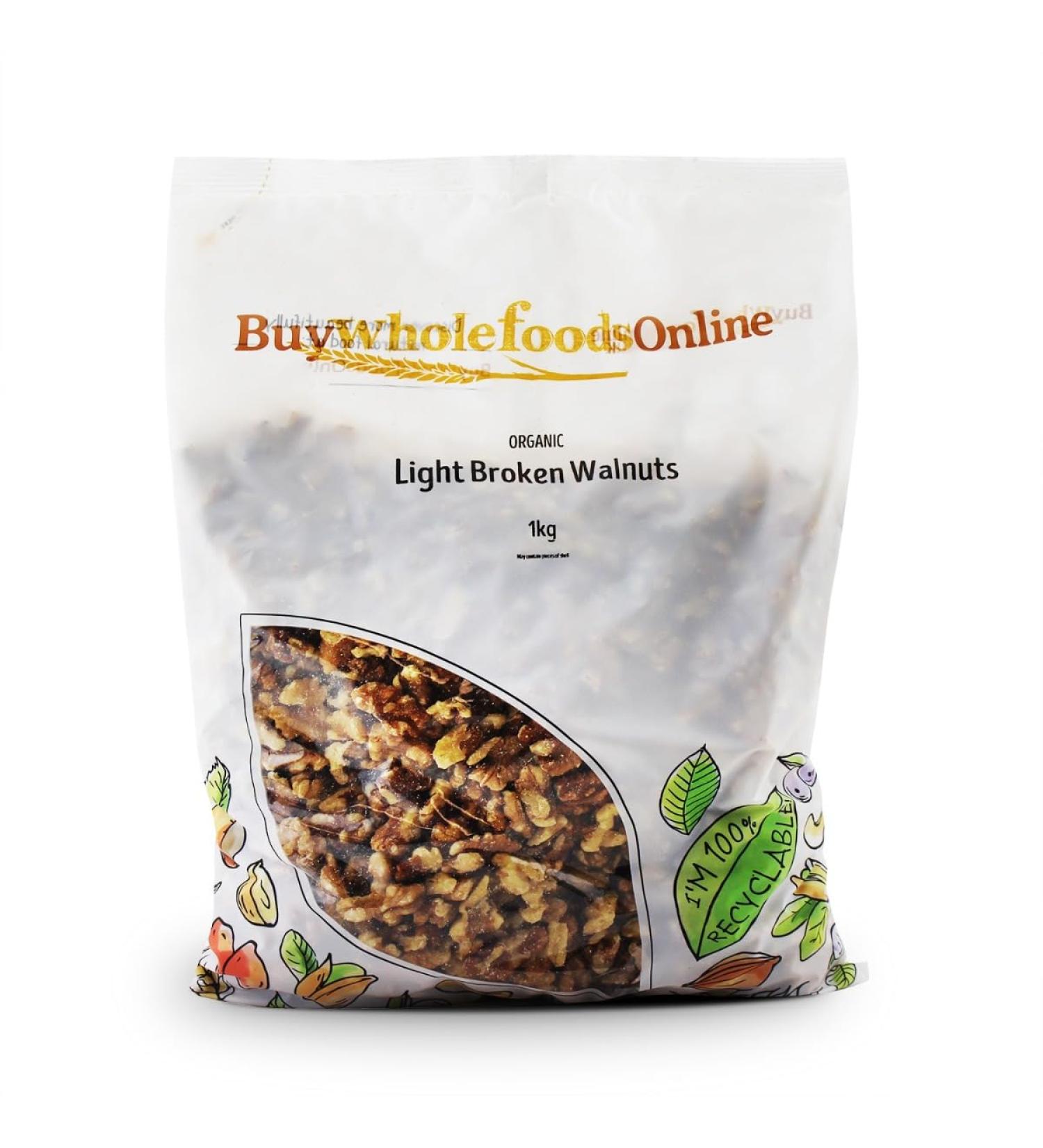 Organic Walnuts Light Broken 1kg (BWFO)