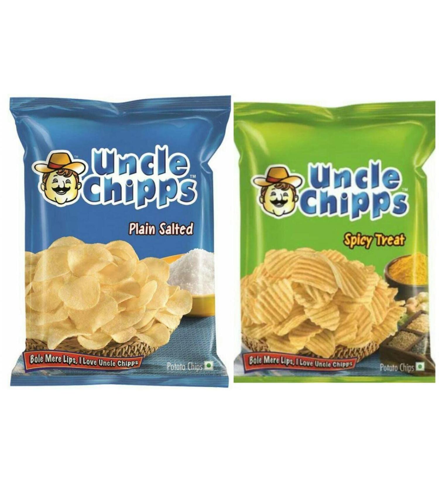 Uncle chipps (Pack Of 4) Perfect for Snacking Delicious Tasty And Twisty Treat Gift Hamper Sold By Kidzbuzz (Uncle chipps Spicy Treat) - Buy Online on GoSupps.com