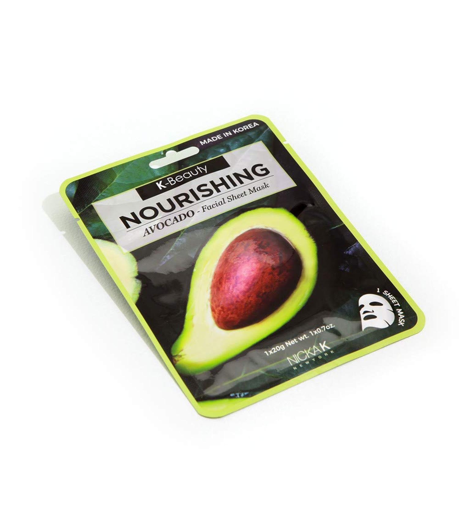 K-Beauty Nourishing Avocado Facial Sheet Mask - Hydrate & Revitalize Your Skin | Shop Internationally - Buy Online on GoSupps.com
