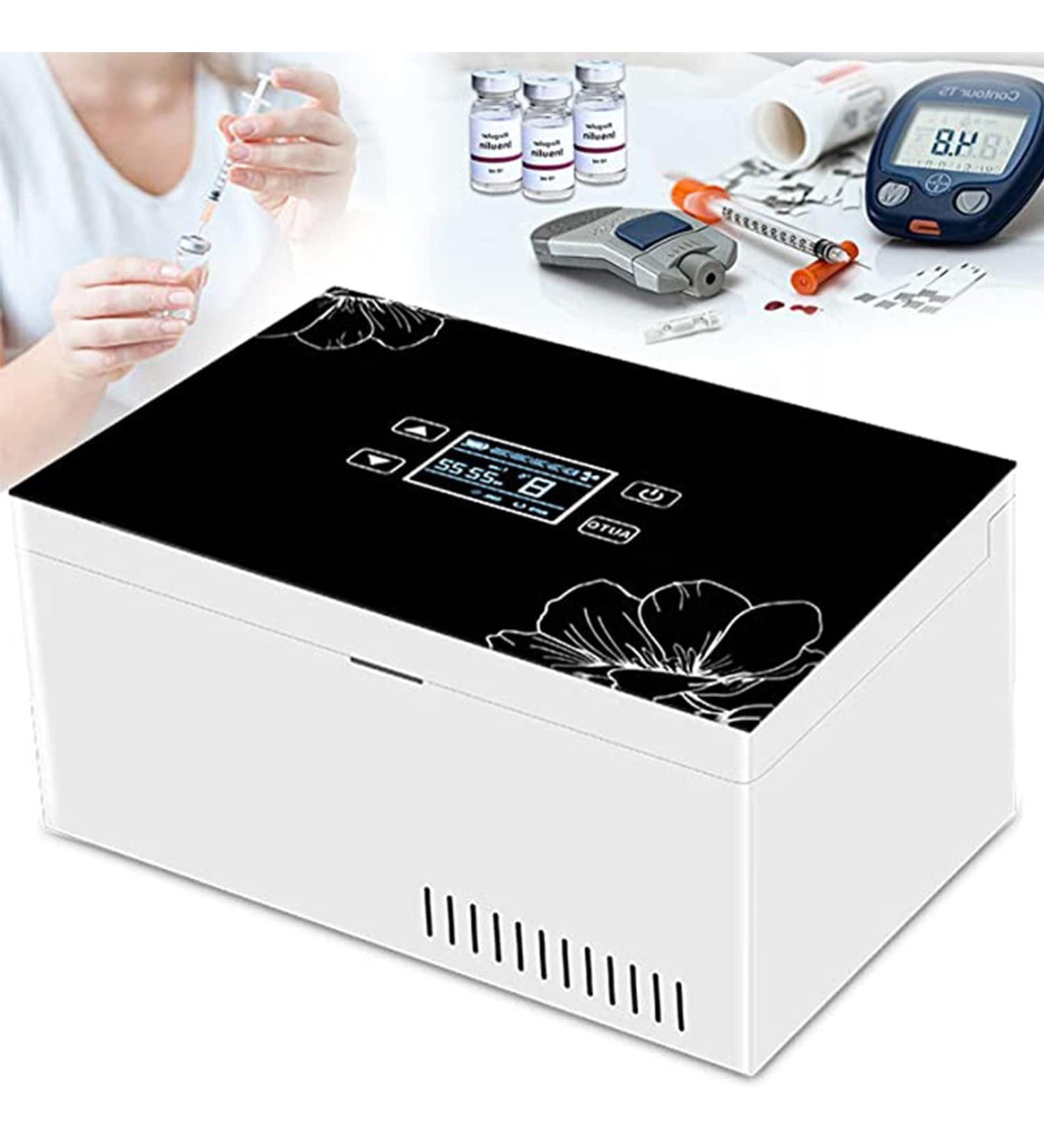 Insulin Refrigerated Box Thermostat Drug Reefer Medical Insulin Cooler Travel Case 2-8 Drug Freezer for Diabetes People USB Refrigerator with Battery Battery*2 - Buy Online on GoSupps.com