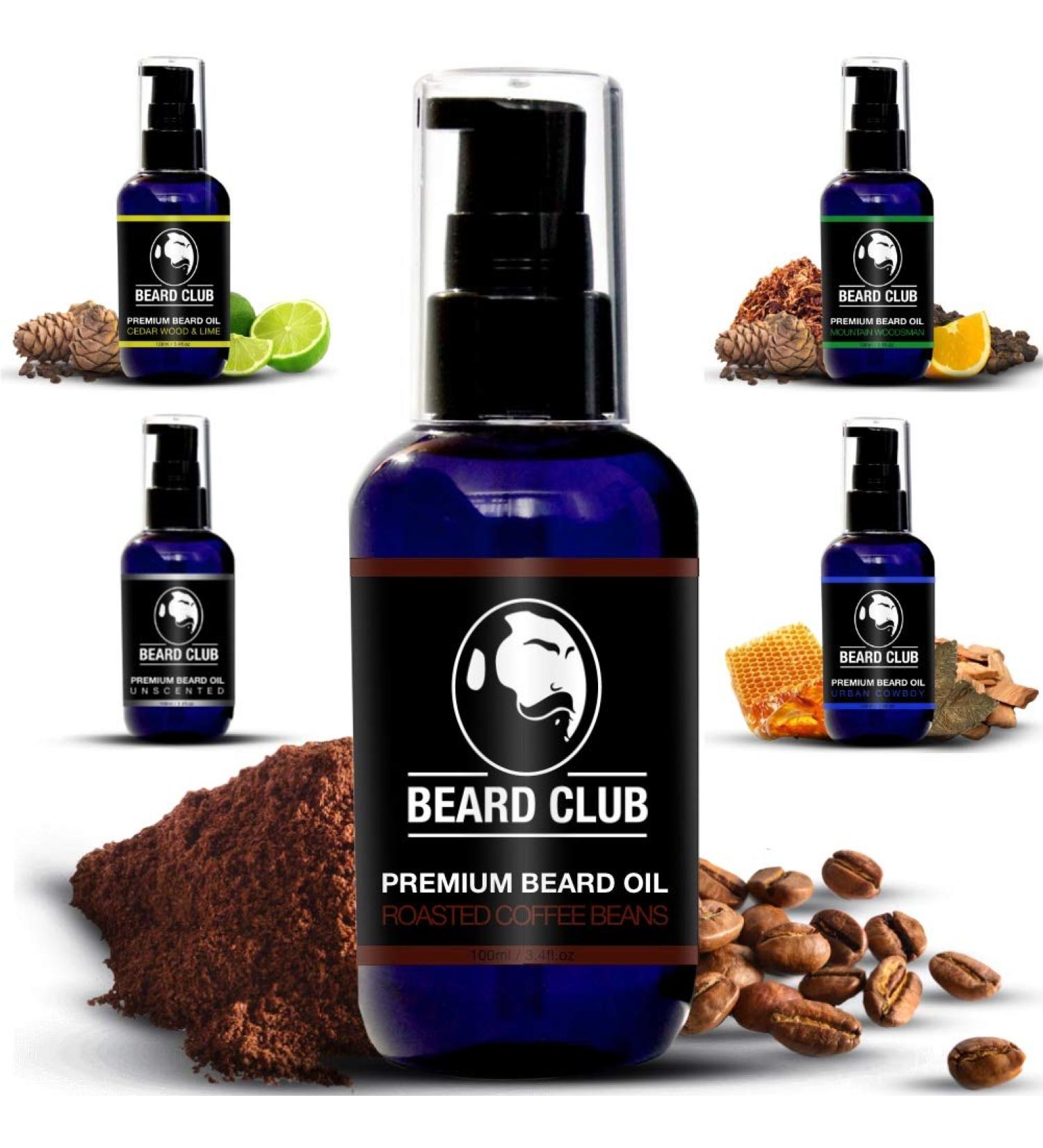 Buy Beard Club Roasted Coffee Beans Beard Oil for Men | Ultimate Beard Care | 100ml - Buy Online on GoSupps.com