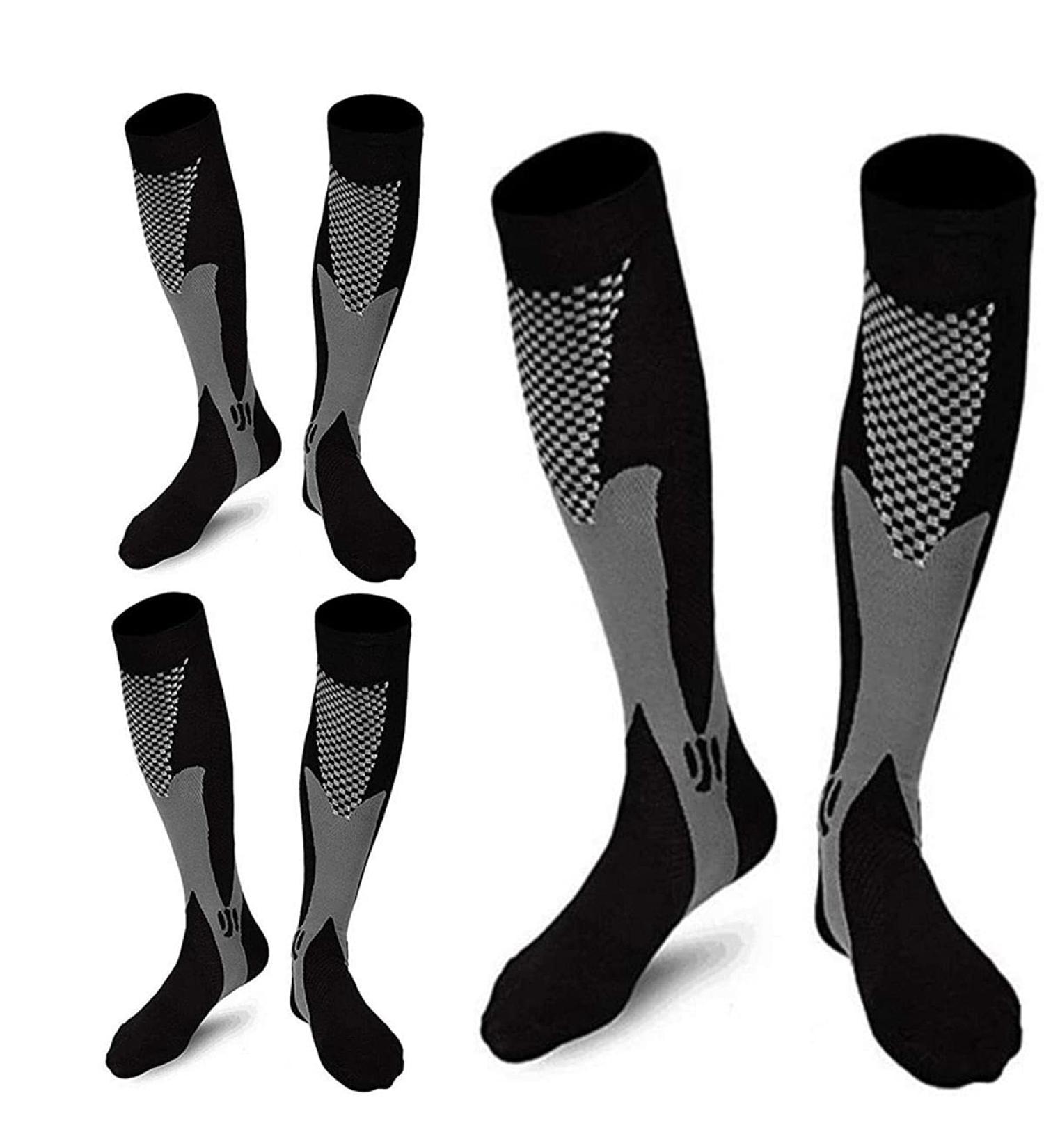 Medical Compression Socks (3 Pairs) for Men and Women - Black, Circulation 20-30 mmHg, Nursing - S/M - Buy Online on GoSupps.com