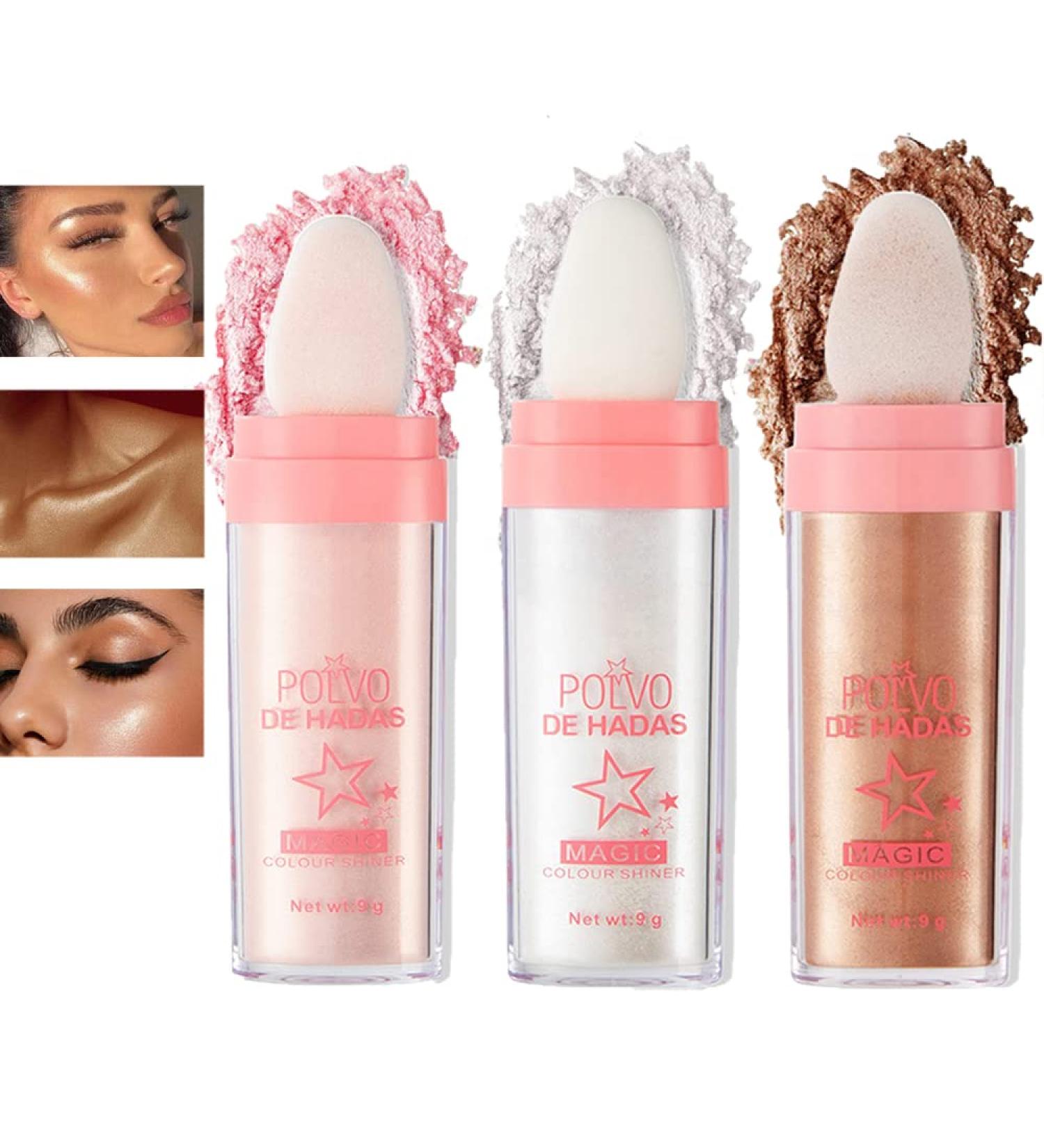 Sitovely Highlighting Face Powder Body Glitter Highlighter Powder Stick Glitter Blush Stick and Face Contour Stick Shiny Highlight Powder Set - Buy Online on GoSupps.com