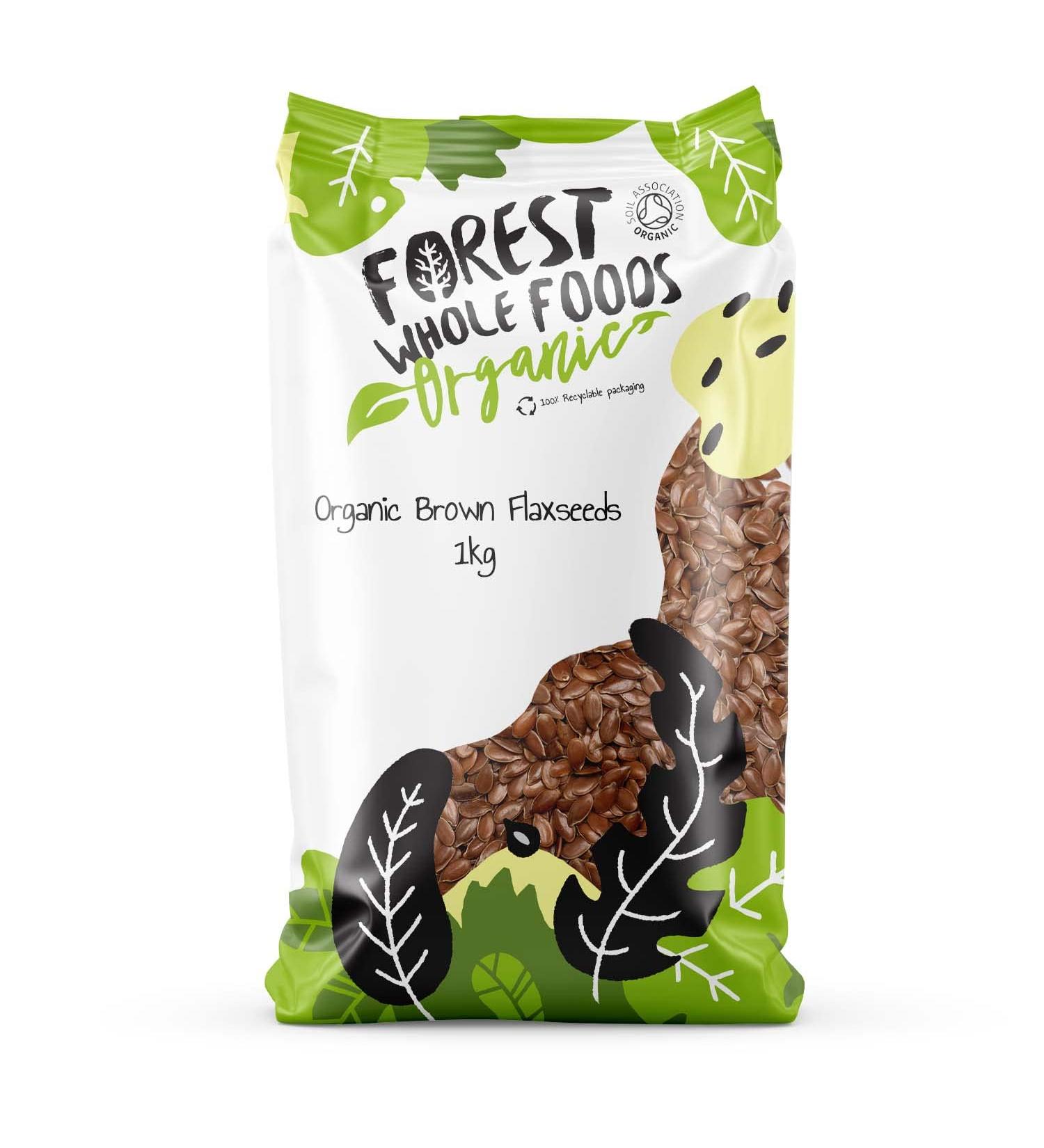Organic Brown Flaxseeds 1kg - Forest Whole Foods - Buy Online on GoSupps.com