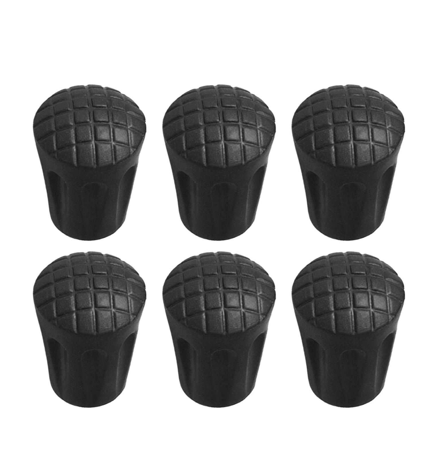 Hiking Poles Tips - Walking Stick Tips Rubber - Non-Slip and Shock Absorption Rubber Walking Stick Tips Black 11mm Diameter 30pcs - Buy Online on GoSupps.com