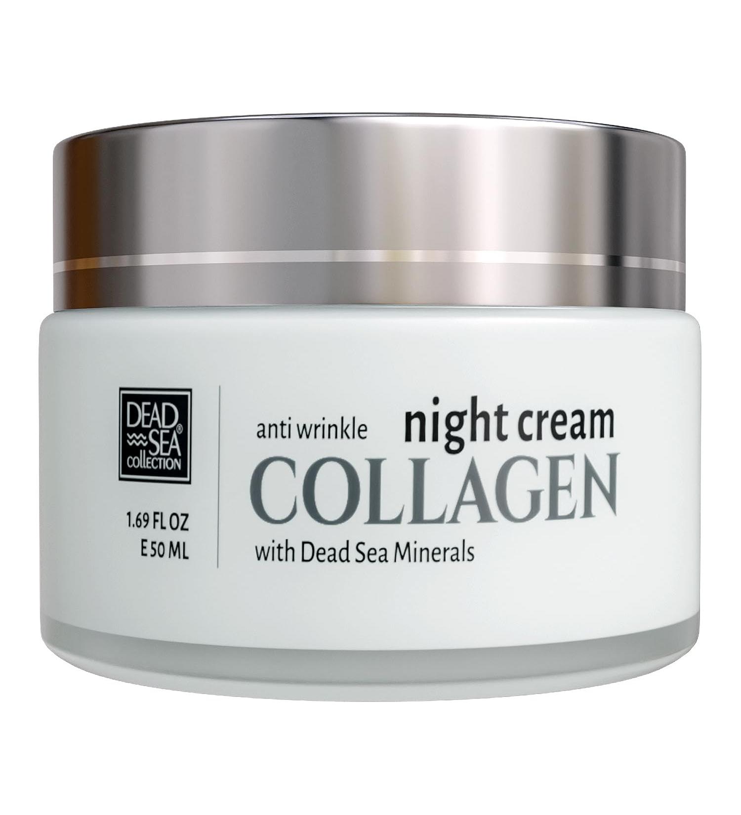 Dead Sea Collagen Anti-Wrinkle Night Cream | Firming Face Moisturizer with Minerals | 1.69 Fl. Oz - International Shipping Available - Buy Online on GoSupps.com