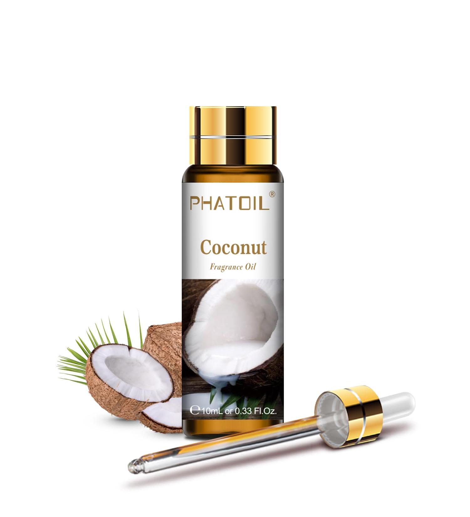 PHATOIL Coconut Fragrance Oil - 10ml for Home Aromatherapy, Soap & Candle Making - Buy Online on GoSupps.com