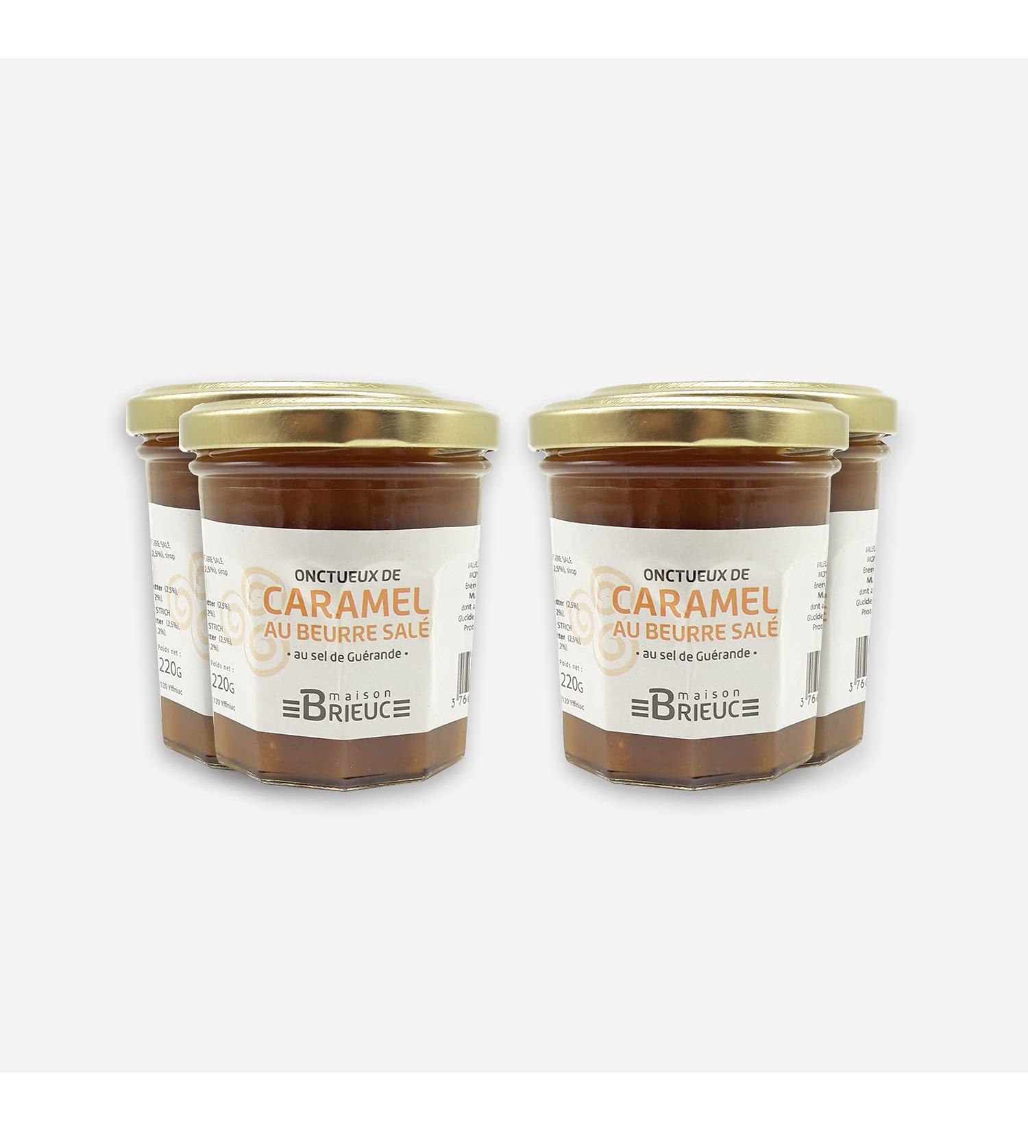 Paysan Breton BRIEUC - LOT OF 4 JARS 210g Salted Butter Caramel Made by our Master Caramel Makers in Brittany - Buy Online on GoSupps.com
