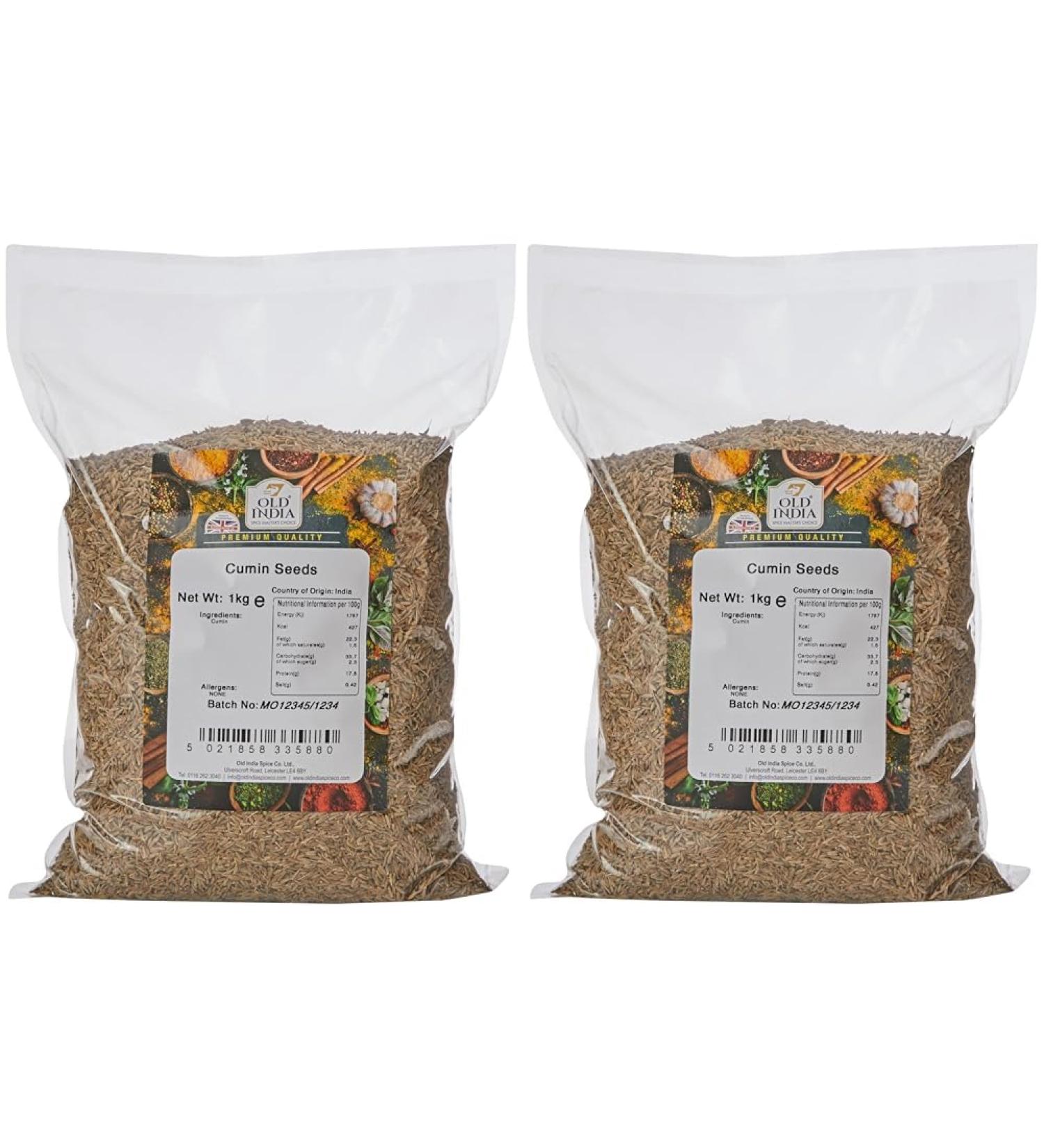 Old India Cumin Seeds Indian 1Kg (Pack of 2) - Buy Online on GoSupps.com