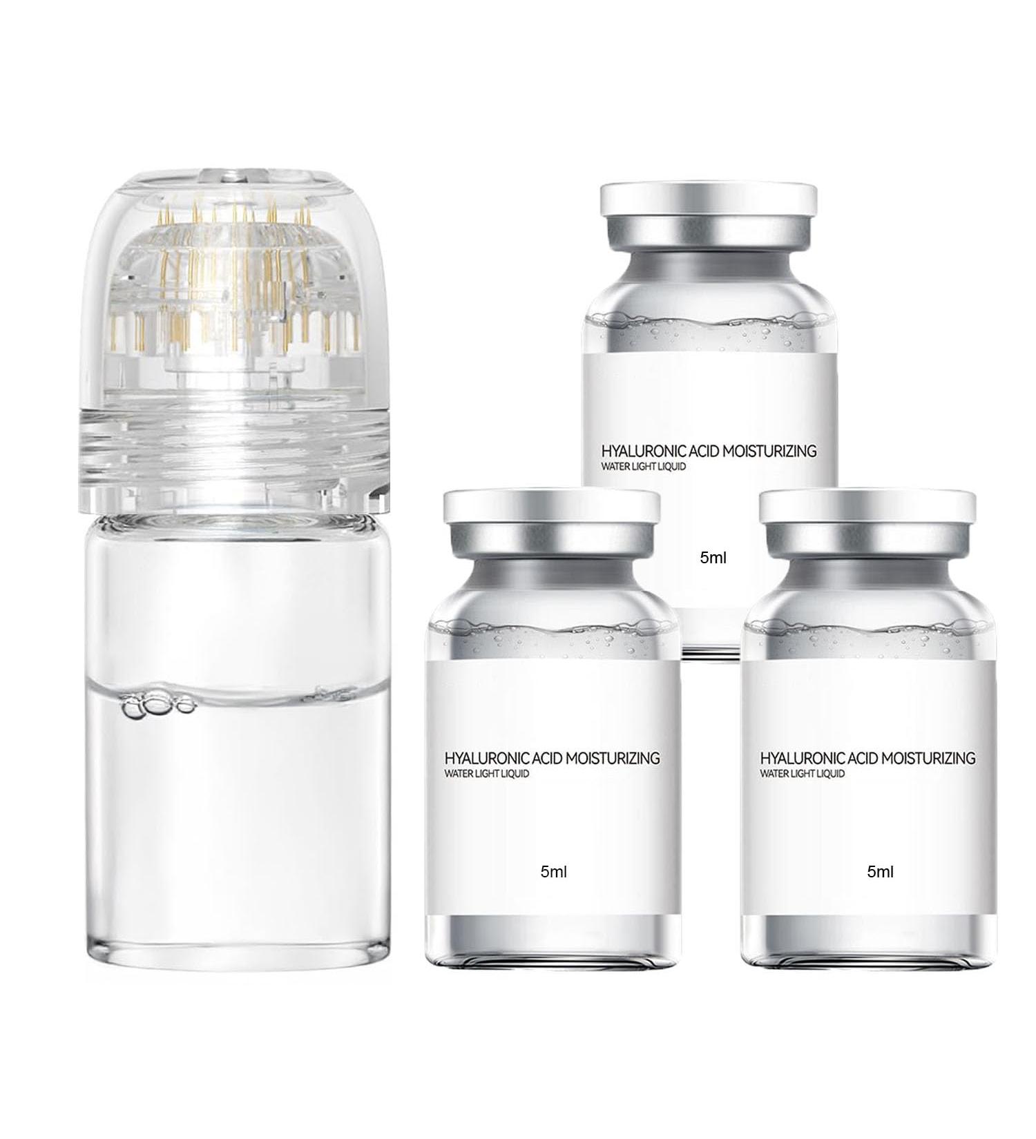 Beauty Micro-Infusion System with 3* Hyaluronic Acid Serum Even Application Design Smooth-Glide Use for Daily Skincare Routine (1*Applicator +3*Serum) - Buy Online on GoSupps.com