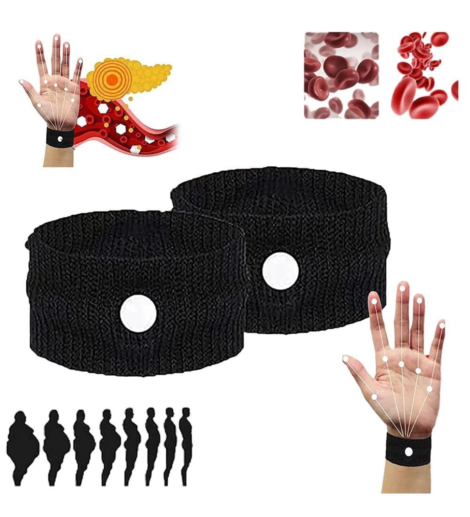 Buy Sugar Bracelet for Blood Sugar Management - Stylish Personal Care Tool - One Size Black - Buy Online on GoSupps.com