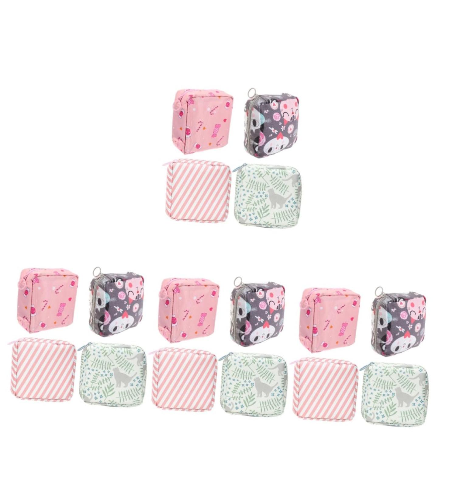 Healifty 16 Pcs Napkin Storage Bag Travel Hygiene Organizer Kit for Girls - Period Pouch & Student Travel Wallet - Buy Online on GoSupps.com