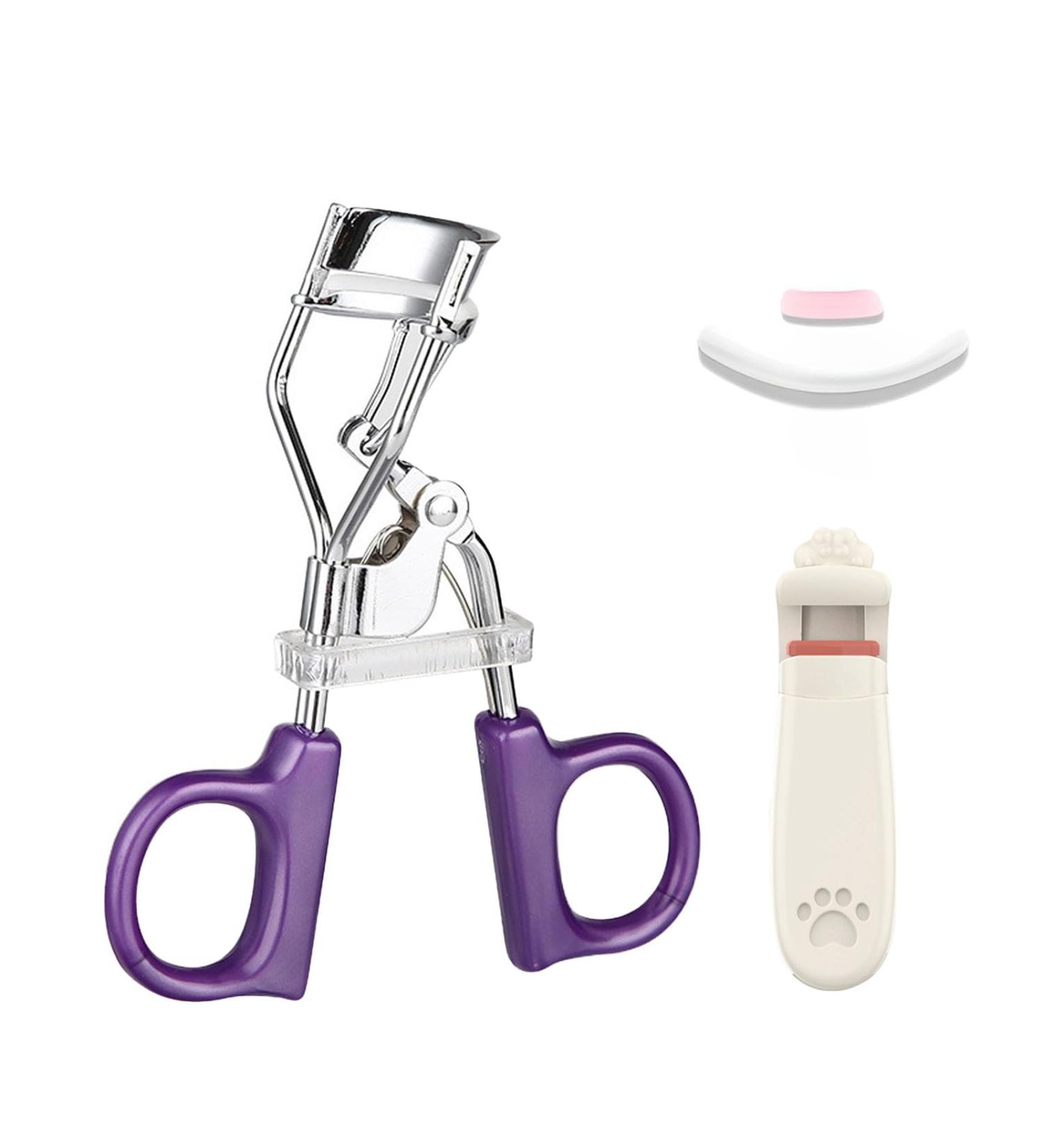 Q/O Handle Plus Bonus Lash Curler Set - Travel Size Eyelash Curler & Mascara Wand in Purple - Perfect for On-the-Go Beauty - Buy Online on GoSupps.com