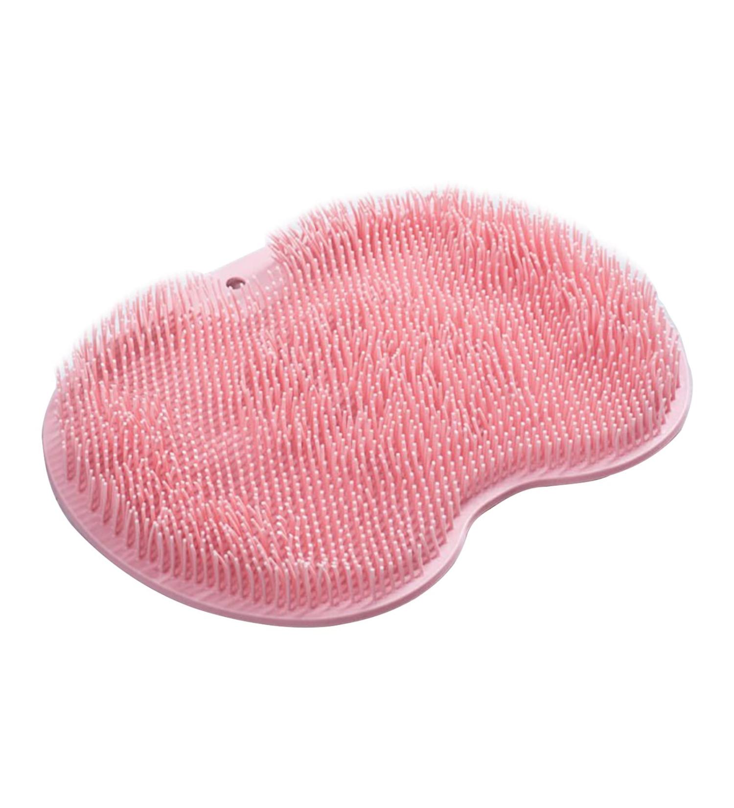 Non-Slip Suction Cup Shower Foot Scrubber - Soothing Foot Care Tool with Toe Brush for Pain Relief & Peeling Skin - Large Rose Design - Buy Online on GoSupps.com