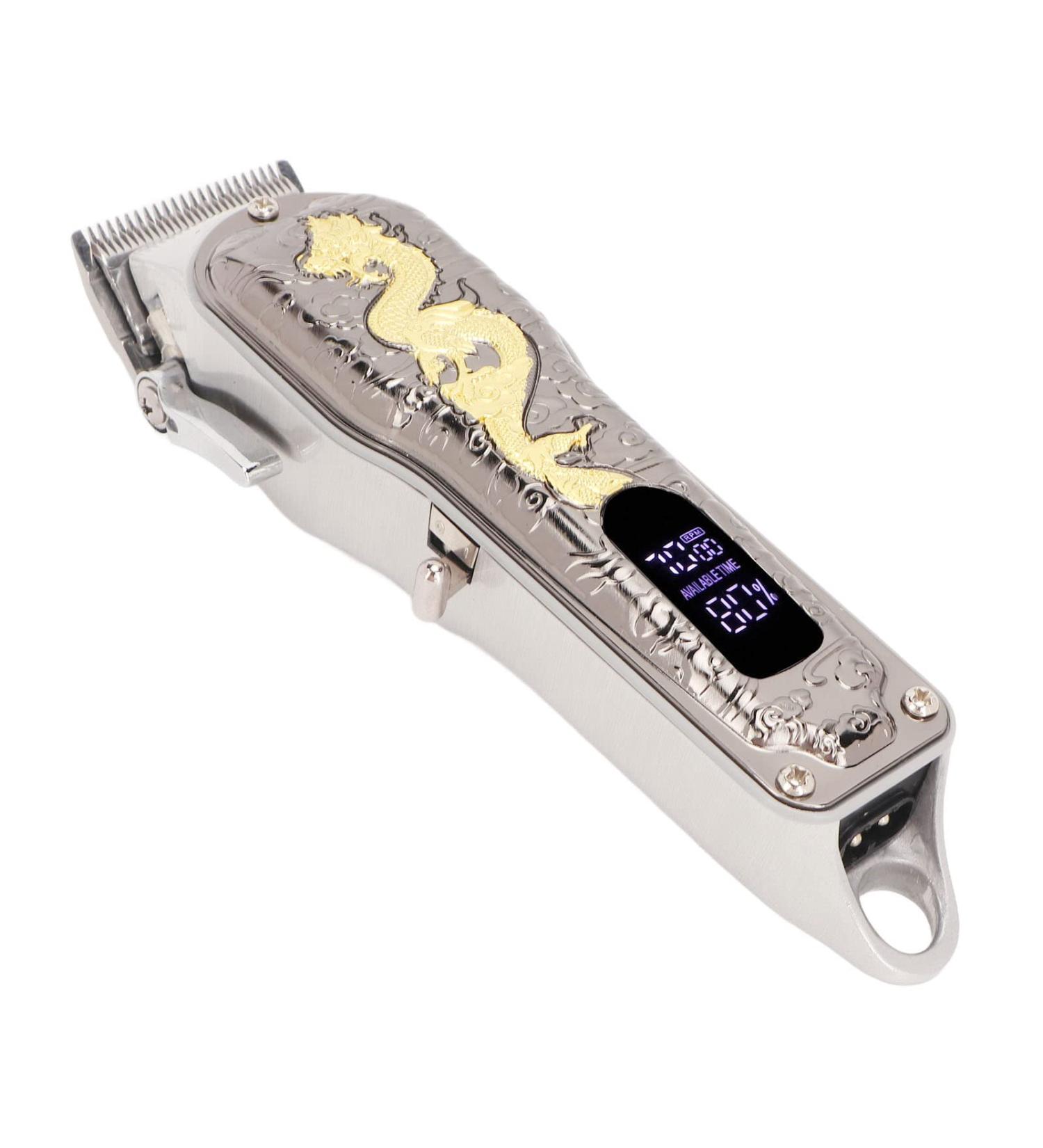 Electric Hair Trimmer Low Noise Steel Blades Rechargeable Battery 8 Guide Combs for Home Travel - Buy Online on GoSupps.com