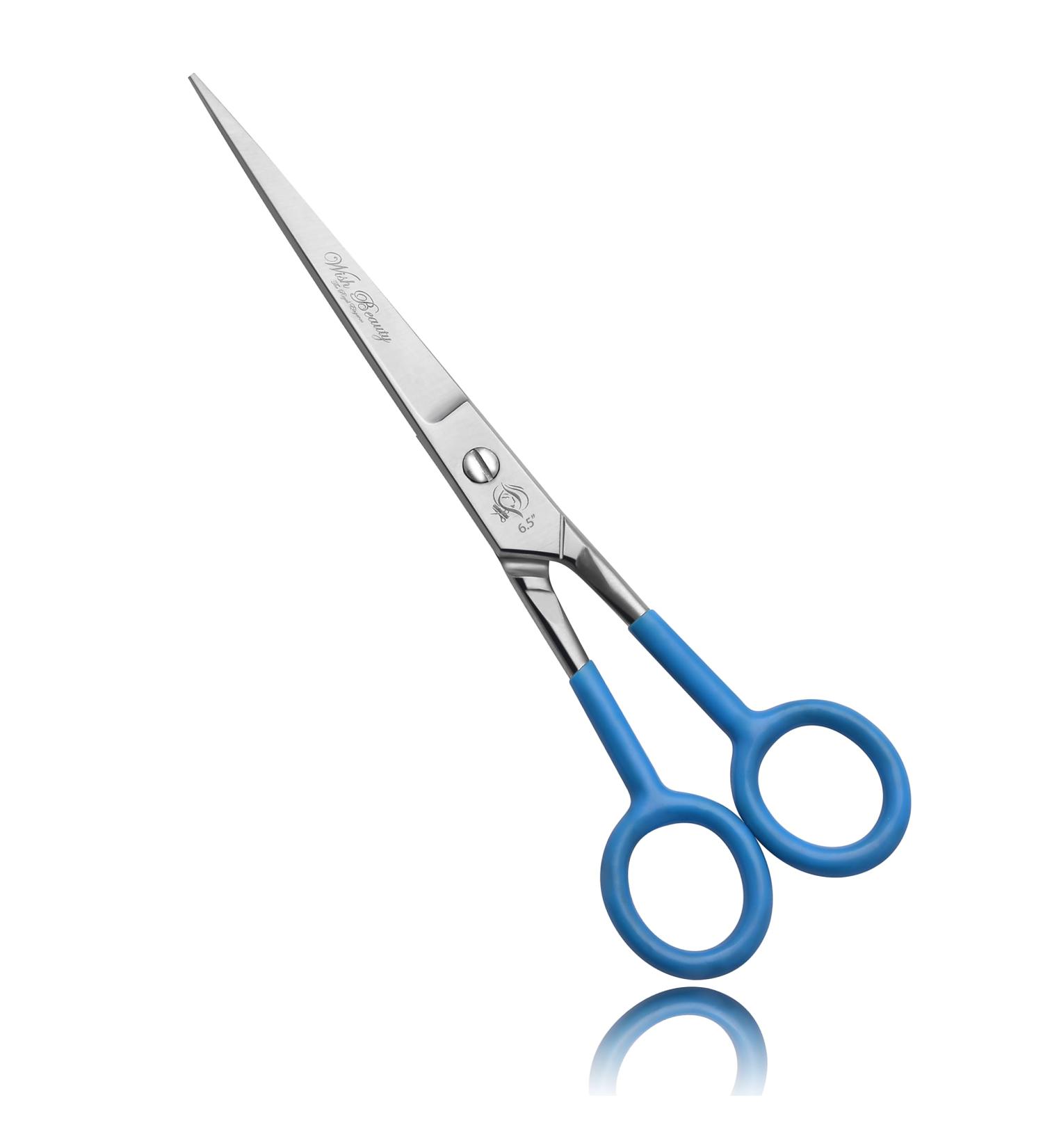 Professional Hairdressing Scissors Hair Cutting Scissors Shears for Barber Salon Home - with Antibacterial Comfort Rubber Grip 100% Stainless Steel (Blue) - Buy Online on GoSupps.com