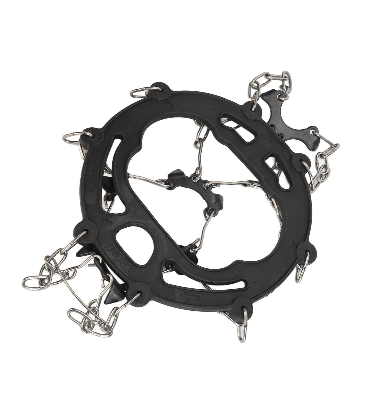 Buy Nail Chain Shoe Covers - Stainless Steel Non-Slip 8-Teeth Traction for Snow & Mud - Black - International Shipping Available - Buy Online on GoSupps.com