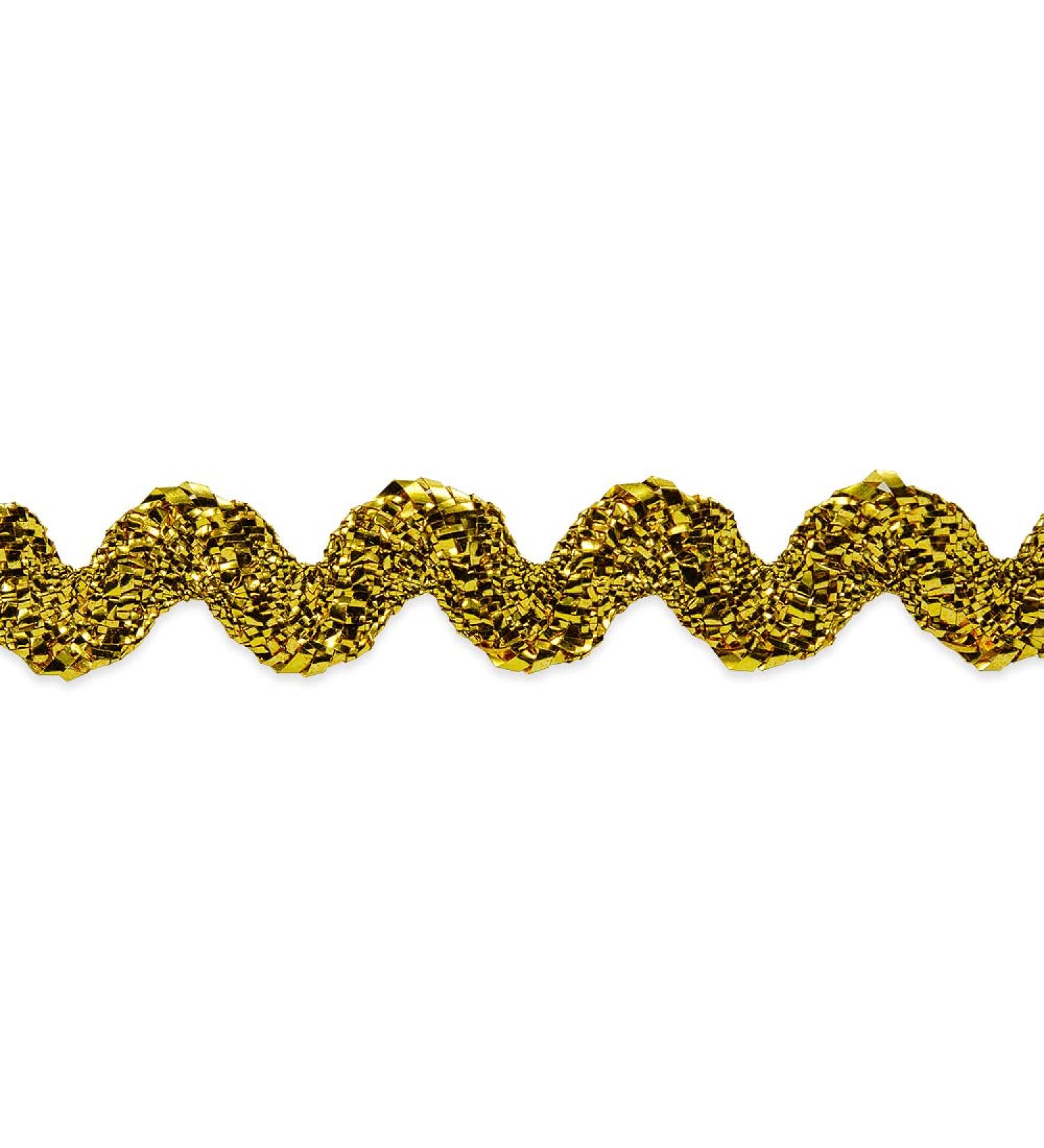 3/8 Medium Metallic Gold RIC Rac Trim by the Yard - 10 Yard Cut - Buy Online on GoSupps.com