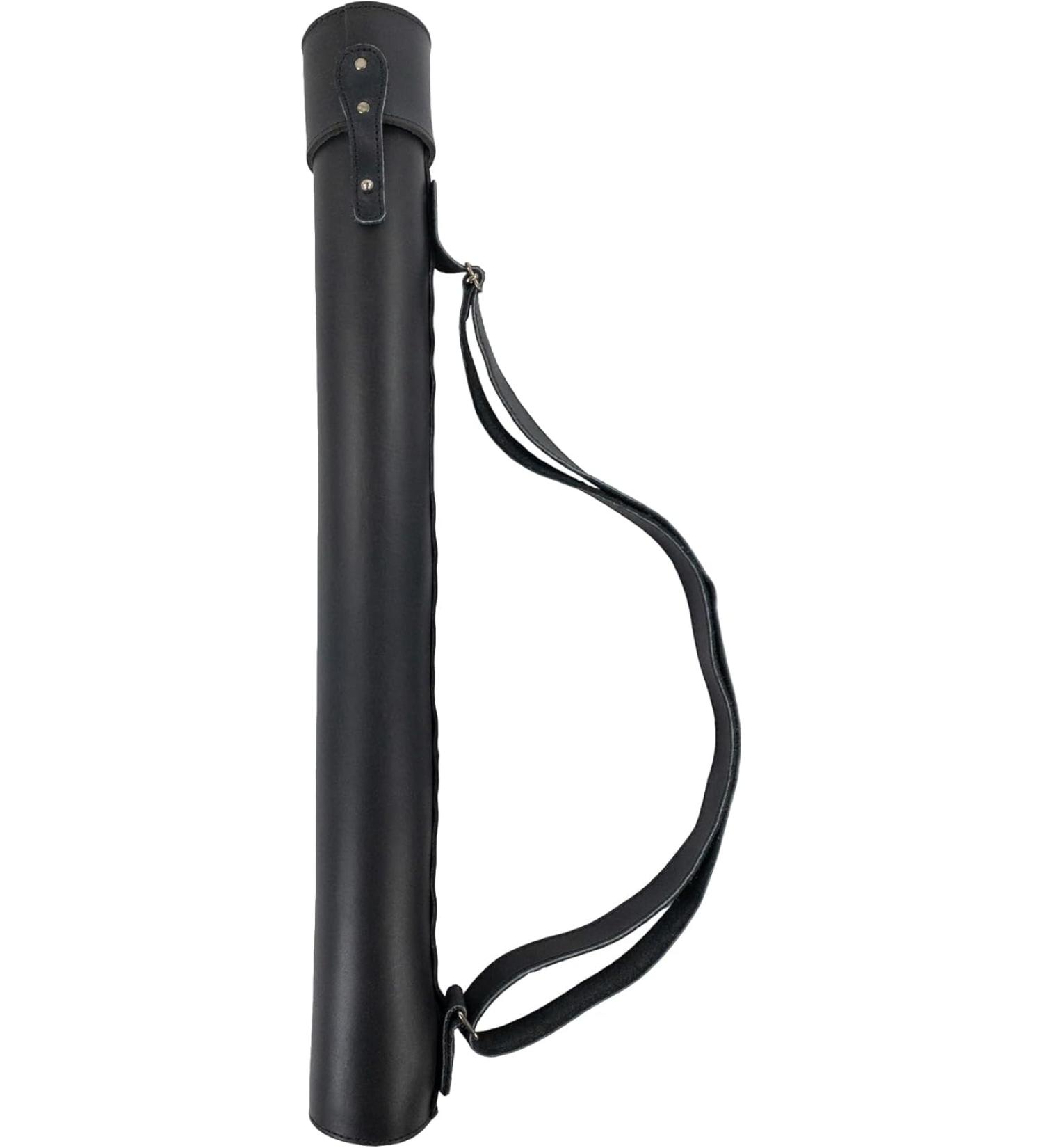 Hide & Drink, Architect Drawing Blueprint Tube with Adjustable Strap, Document Storage Tube, Full Grain Leather, Handmade, Charcoal Black - Buy Online on GoSupps.com