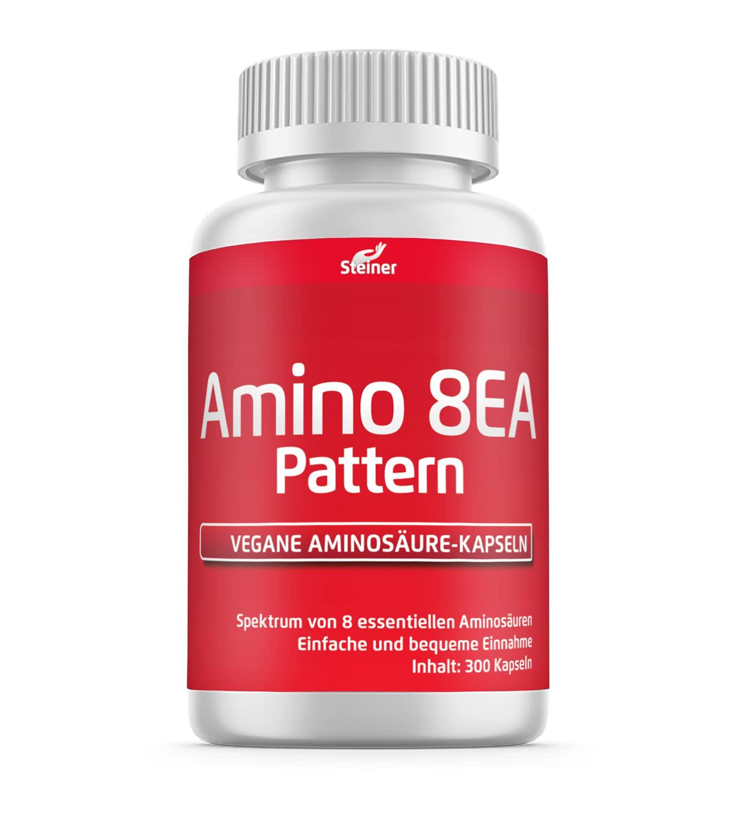 8 Essential Amino Pattern 8EA - 300 Vegan Capsules | Premium Amino Acids Supplement for Enhanced Performance - Buy Online on GoSupps.com
