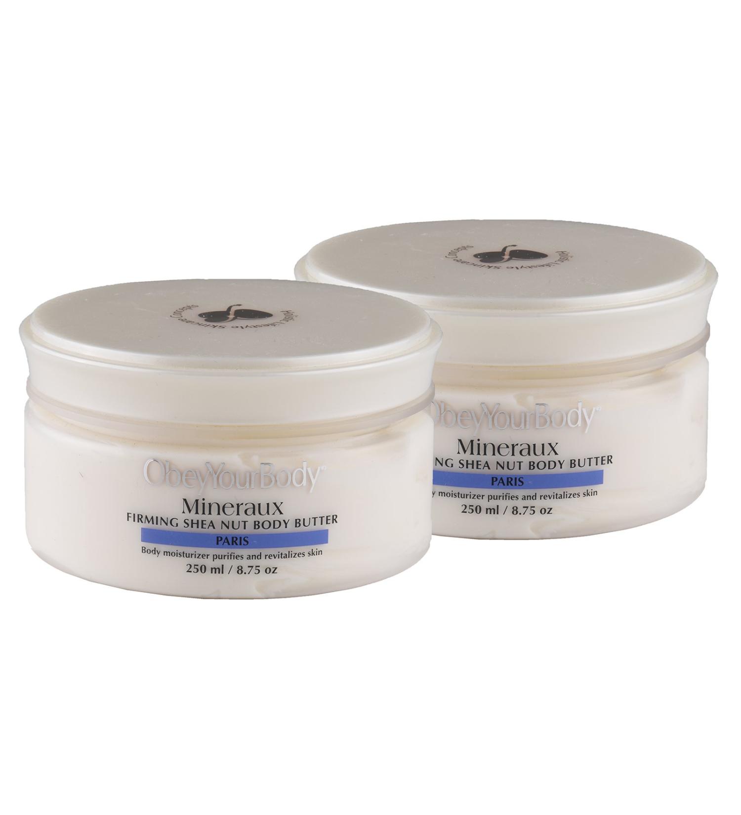 2 x Original Obey Your Body Shea Butter Body Butter, Dekarité Paris Fragrance Set