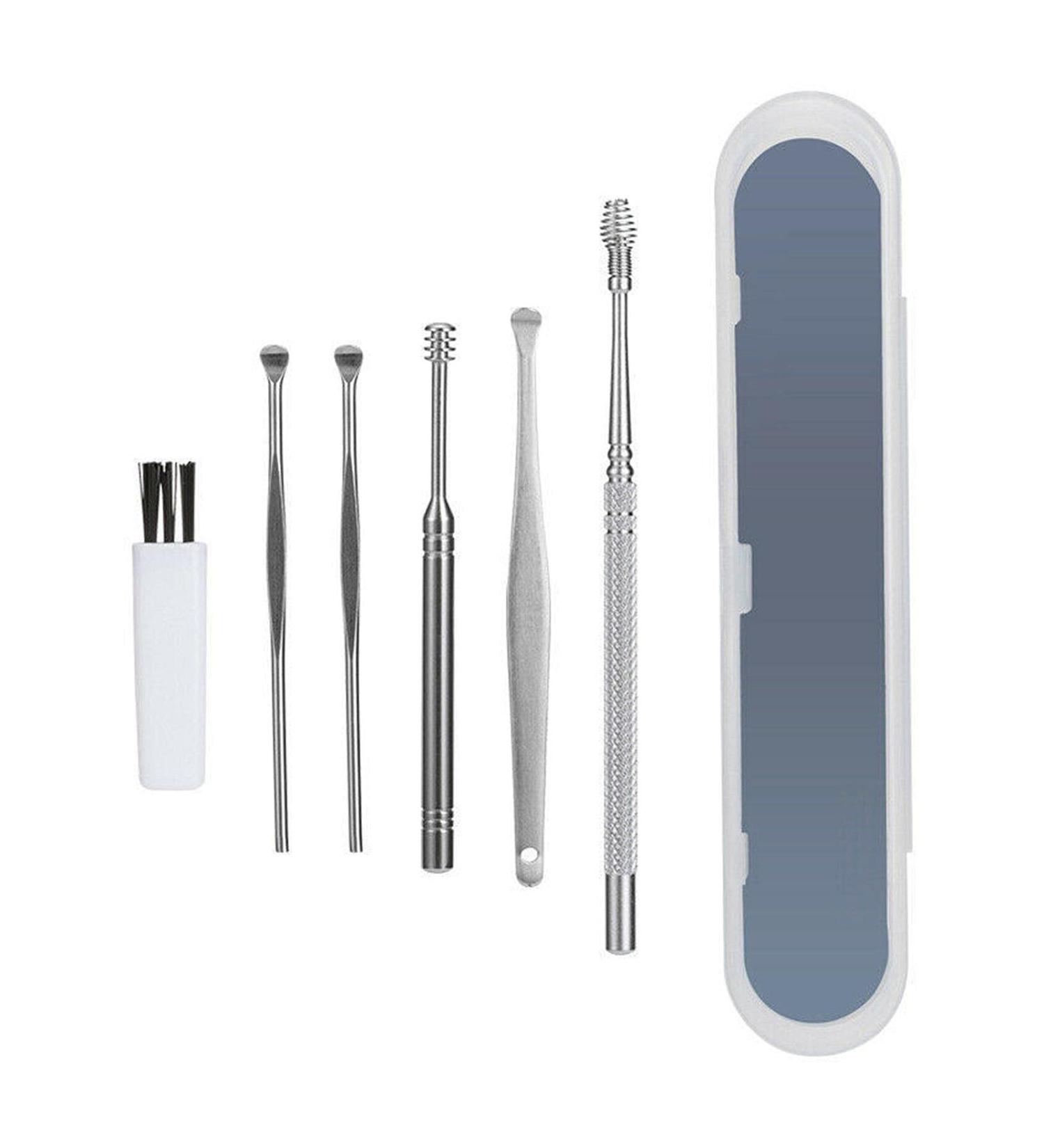 goforwealth Earwax Removal kit Ear Wax Removal Ear Pick Tools Reusable Ear Cleaner Stainless Steel Ear Pick Set with Box Utility to Use Advantage - Buy Online on GoSupps.com