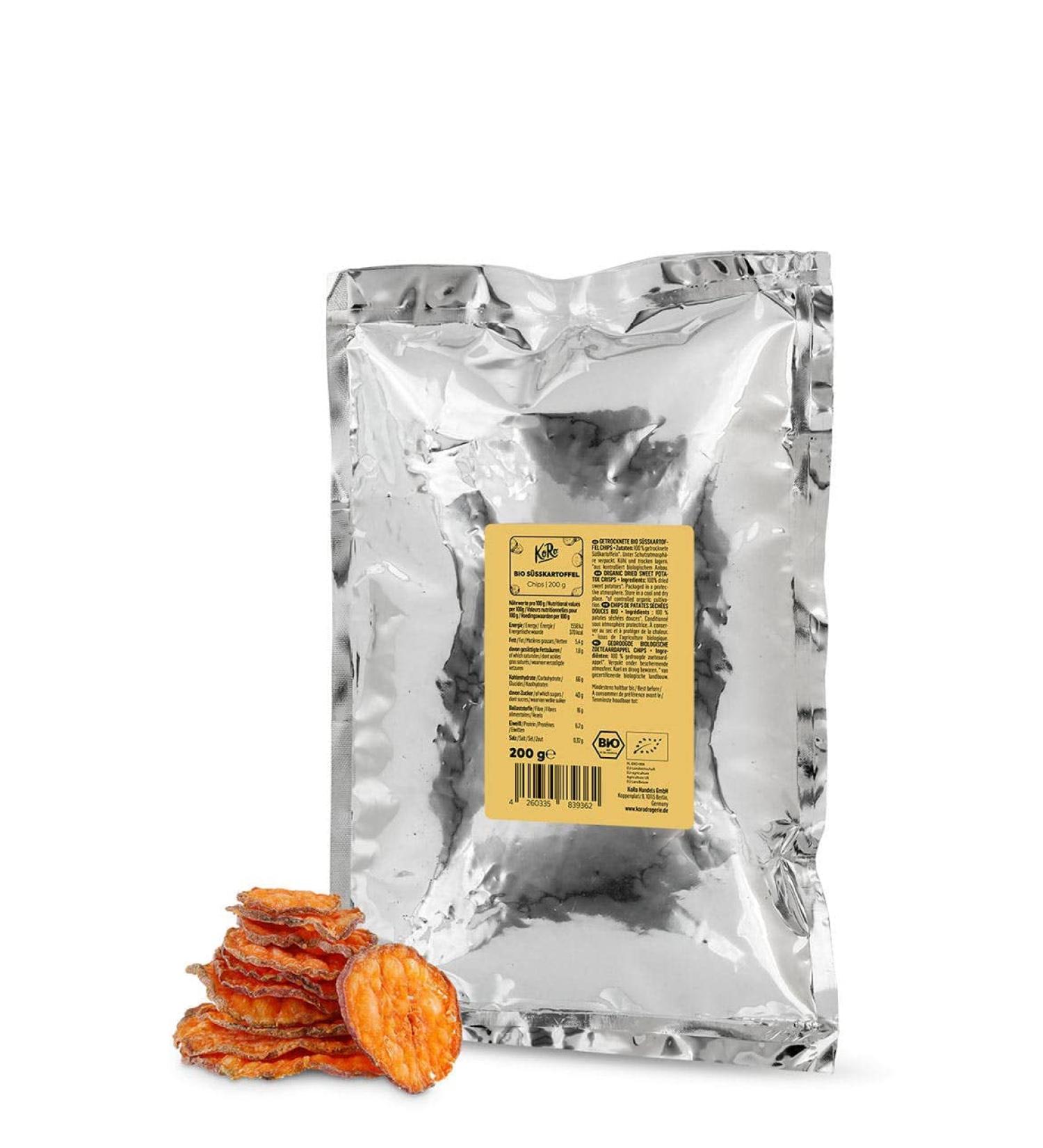  KoRo KoRo - Organic sweet potato chips 200g - Crisp chips without fat and artificial flavors from organic farming - Buy Online on GoSupps.com
