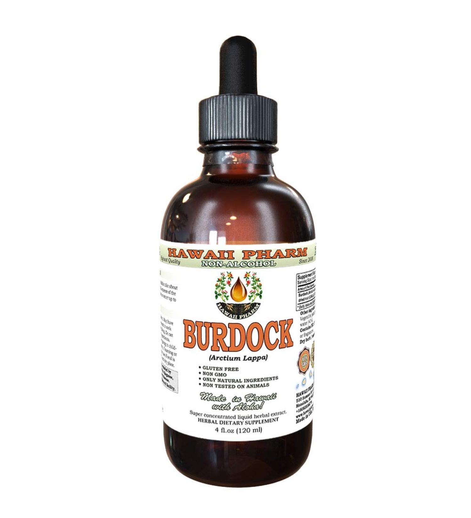 Burdock Alcohol-Free Organic Liquid Extract - 4 oz Glycerite Supplement - Buy Online on GoSupps.com