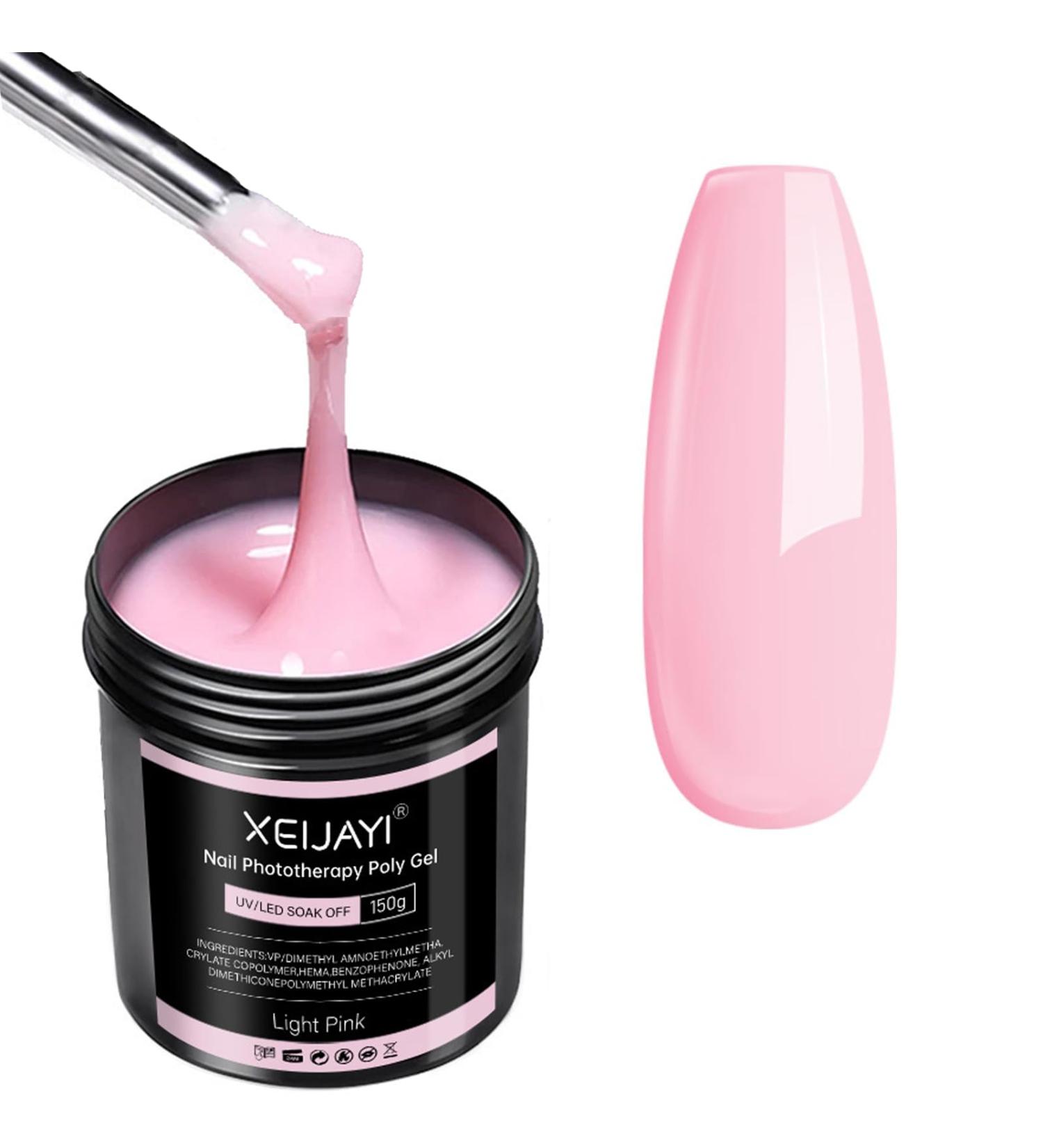 Light Pink Builder Nail Gel 150g Hard Gel for Nails Large Capacity Nail Strengthen Gel for Extending & Broken Nails Repair Strengthen Nail Gel for Nail Art Manicure for women and girls - Buy Online on GoSupps.com