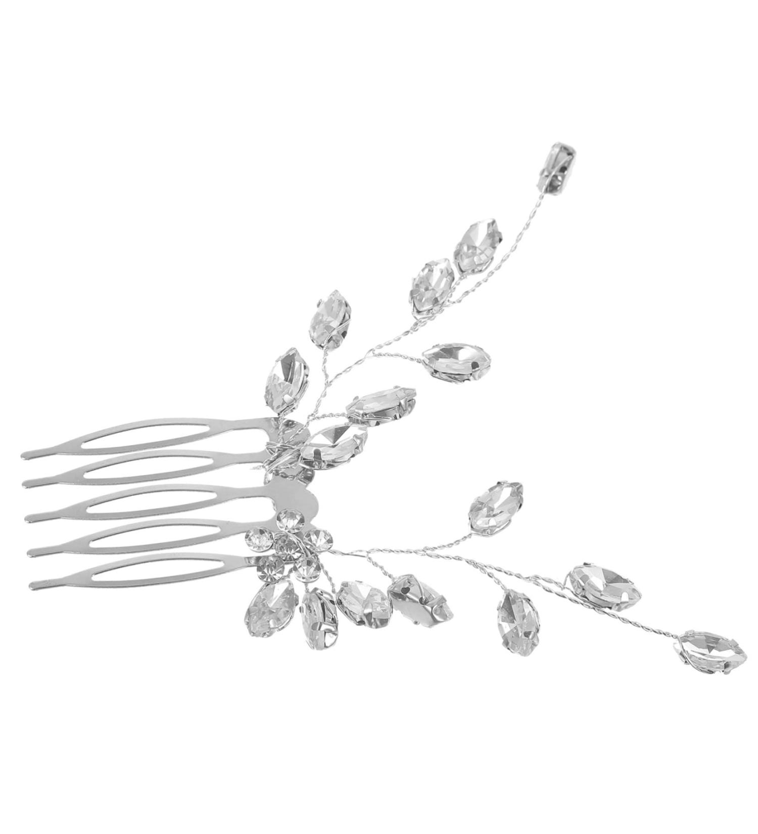 Ipetboom Small Side Comb Side Combs Wedding Hair Accessories Diamox Diamantes Tiara Bridal Hair Comb Bride Hair Comb Leaf Headgear Little Plum Blossom Grab The Drill Zinc Alloy - Buy Online on GoSupps.com