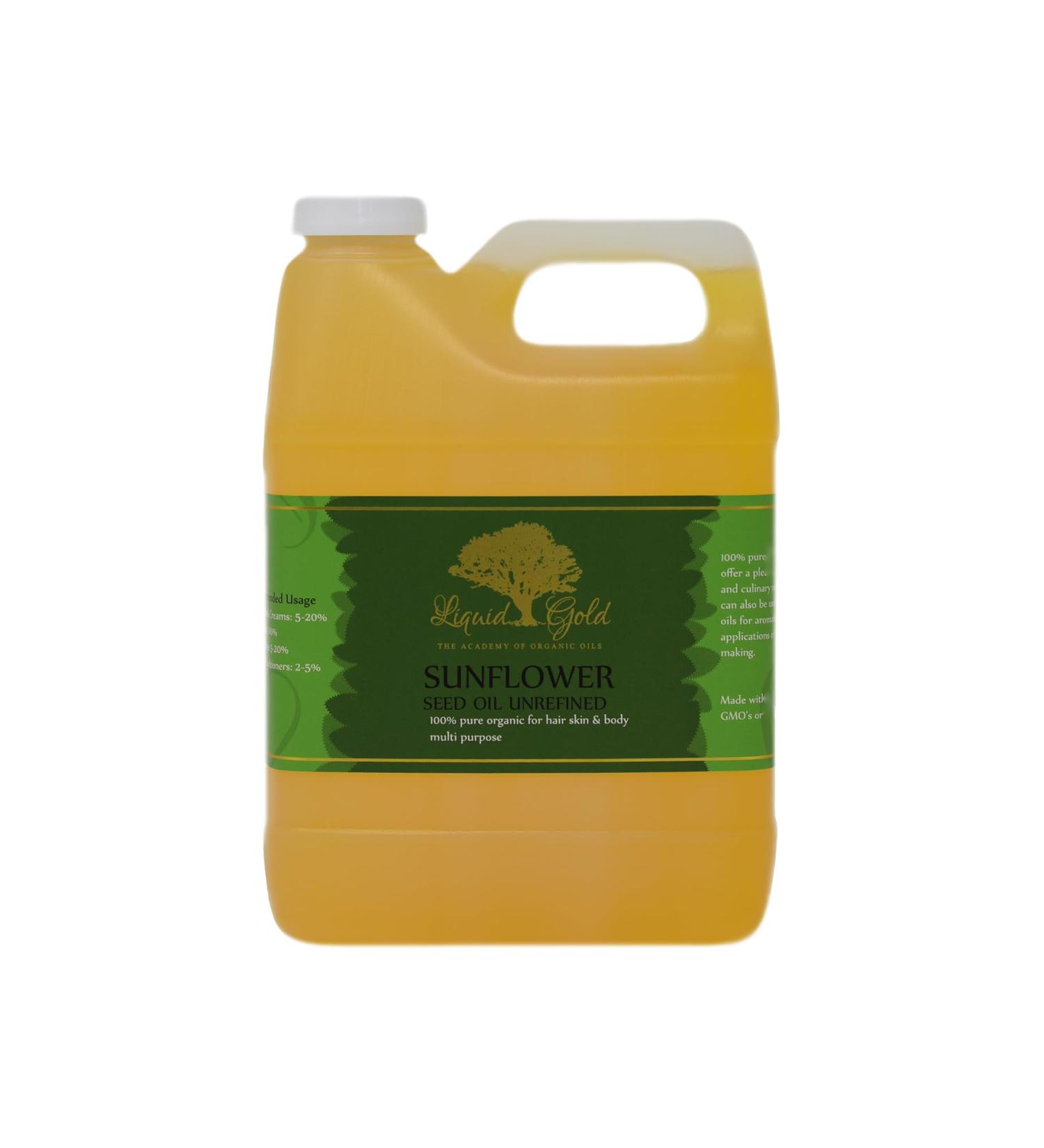 32 oz Unrefined Sunflower Oil - 100% Pure Organic Cold Pressed | Premium Quality Natural & International Shipping - Buy Online on GoSupps.com