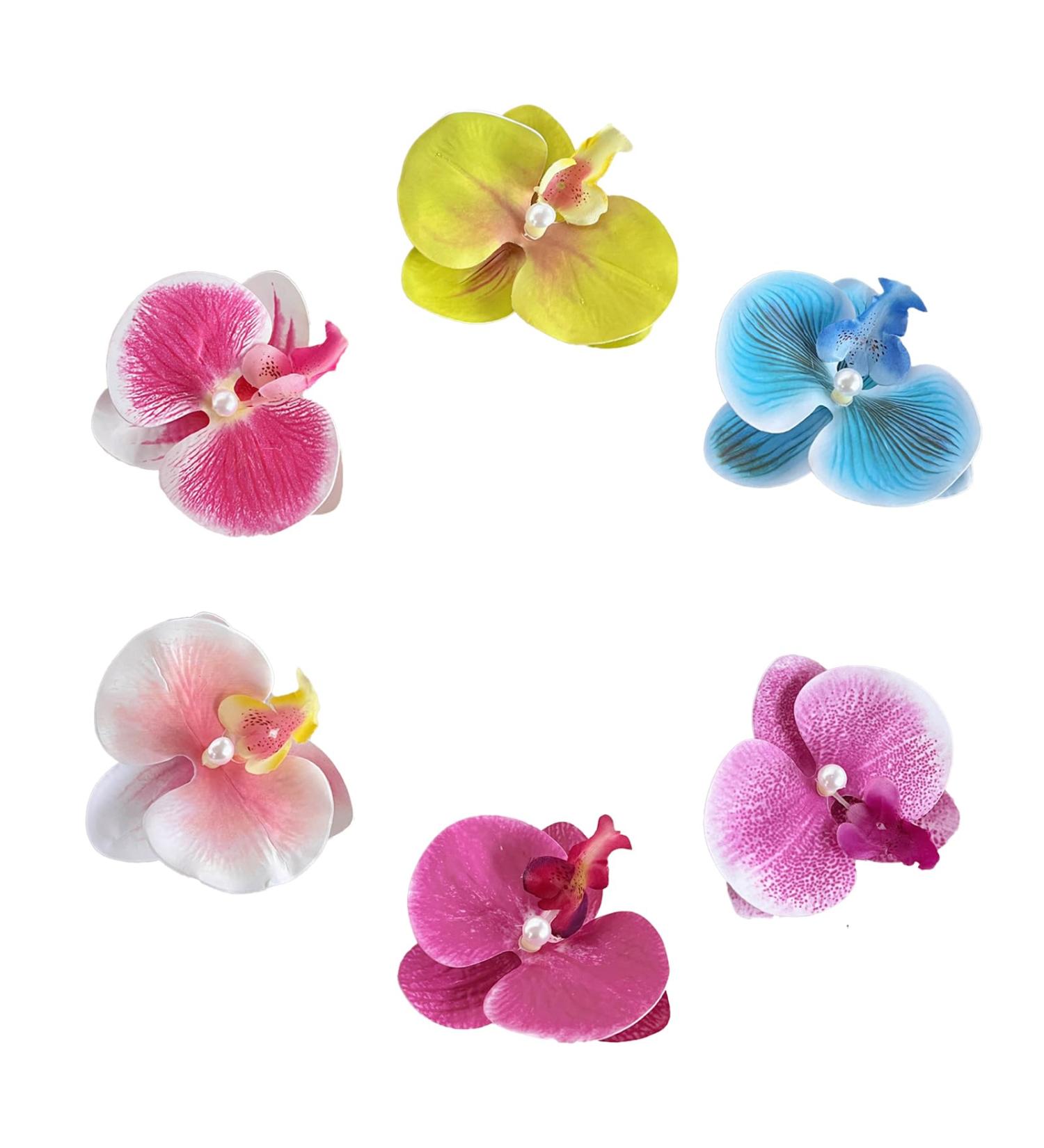Bekecidi 6-Color Bohemian Style Floral Hair Clips - Seaside Wedding & Party Hair Accessories - Charming and Durable Set of 6 - Buy Online on GoSupps.com