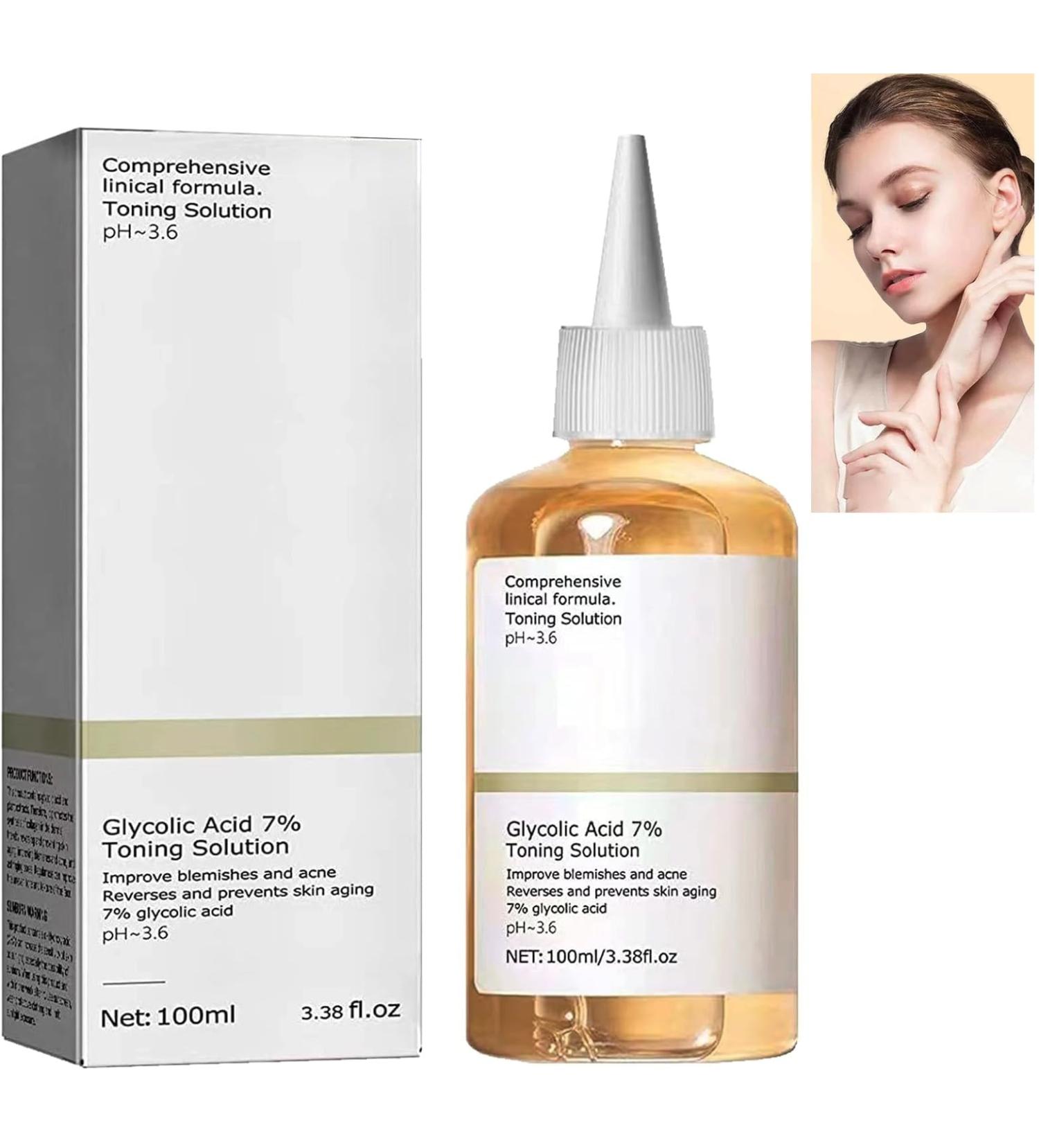 Glycolic Sour 7% Toner Hydrating Toner for Face Glycolic Acid Toning Resurfacing Solution Glycolic Acid 7% Facial Exfoliation for Blemishes and Acne Facial Moisturizer-Repair Damage Skin 100ml - Buy Online on GoSupps.com