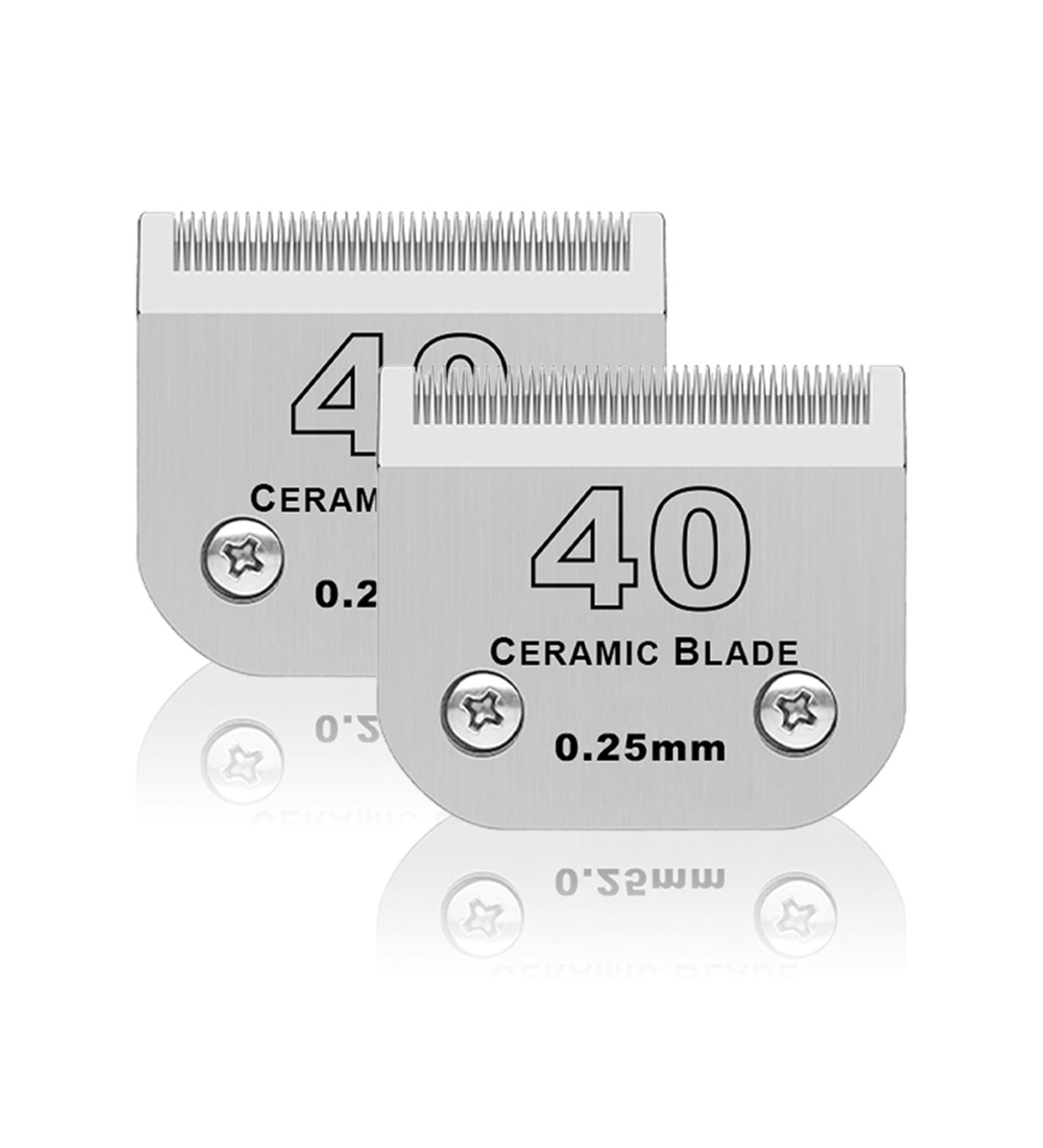 BESTBOMG 2 Pack Dog Grooming Replacement Blades Compatible with Heiniger/Moser Max45/Andis/Oster A5 Dog Clippers Size 40# 1/100" (0.25mm) Cutting Length 12 UK S - Buy Online on GoSupps.com
