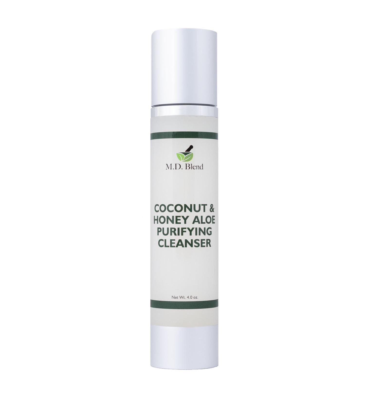 M.D. Blend Coconut & Honey Aloe Purifying Cleanser | Organic Face Wash for Women & Men | Gentle Vegan Foaming Facial Cleanser for All Skin Types | Non-Toxic Clean Ingredients | 120ml Airless Pump - Buy Online on GoSupps.com