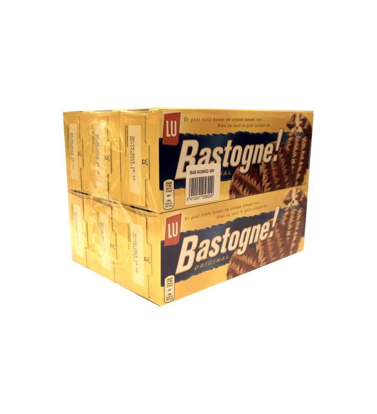 Lu Bastogne! Original 6 x 260g pack (biscuits with brown sugar candy)