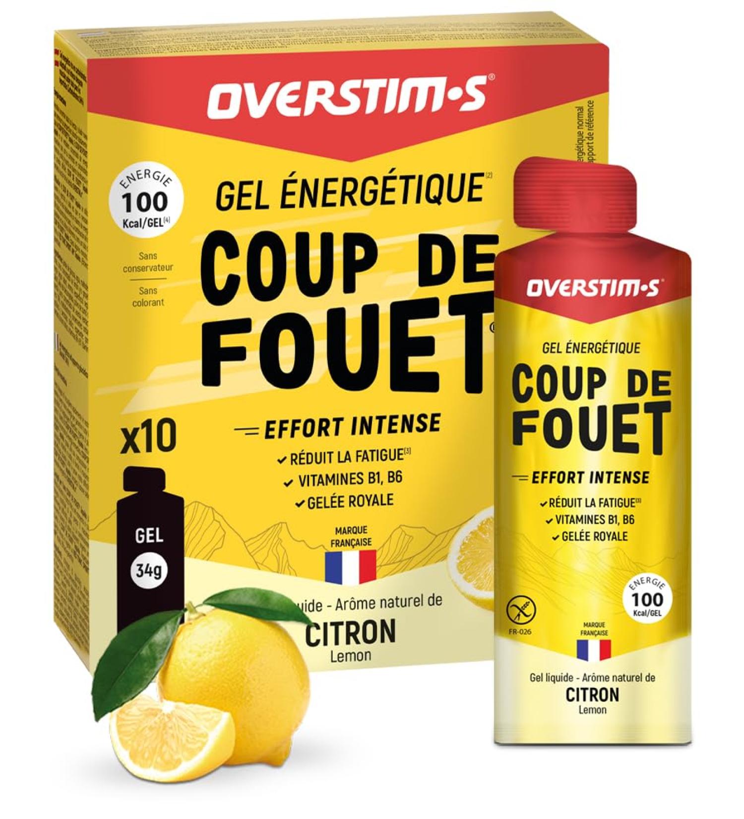 Overstim.s - Boost Gel (10 sachets) - Energy gel for sports (cycling running etc.) - Instant energy - Intense efforts - difficult passages - 100 kcal/gel - Red fruit flavor - Buy Online on GoSupps.com