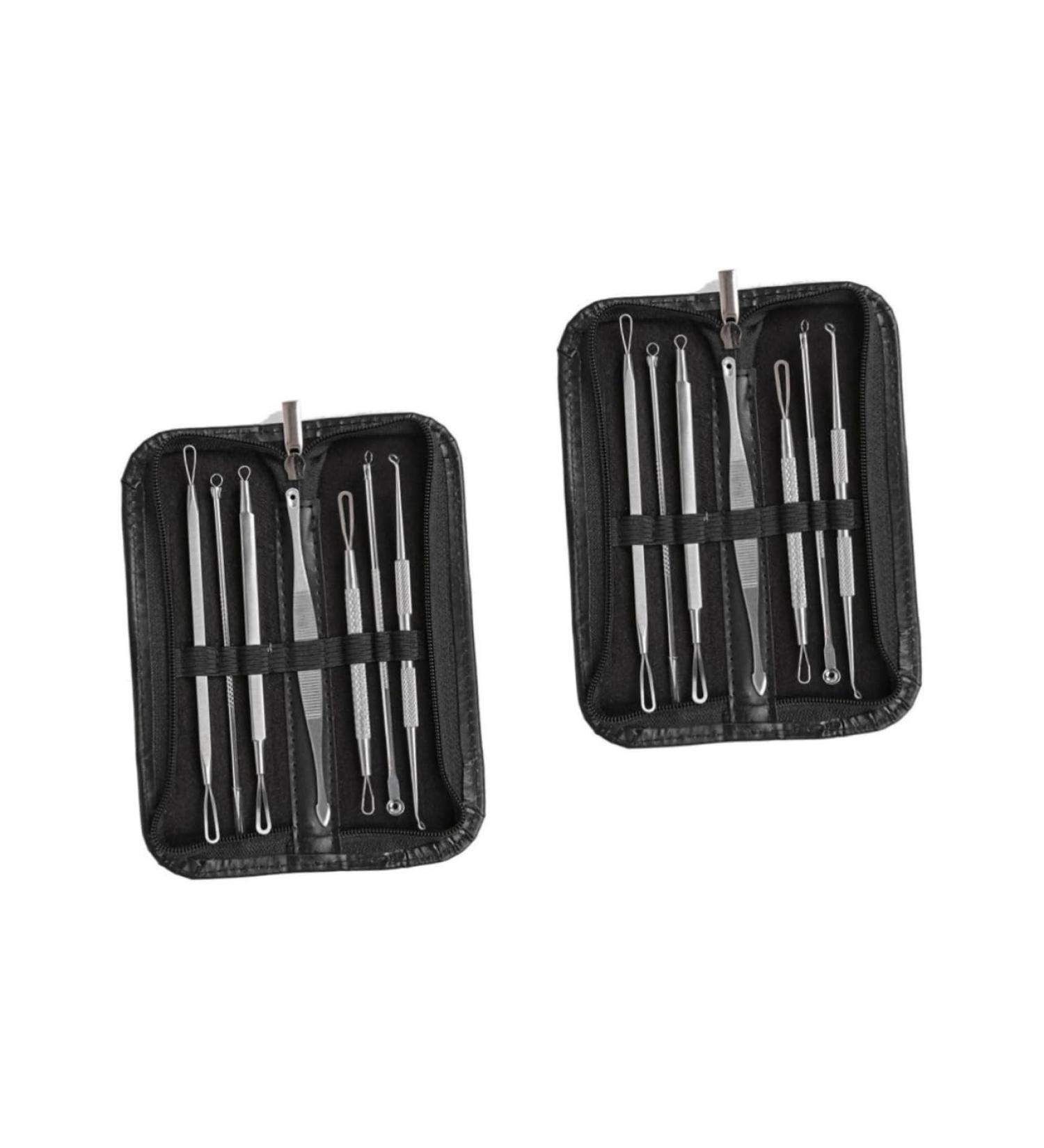 PLAFOPE 14 Pcs Blackhead Removal Extractor Tools Comedone Extractor Blackhead Extractor Silver - Buy Online on GoSupps.com