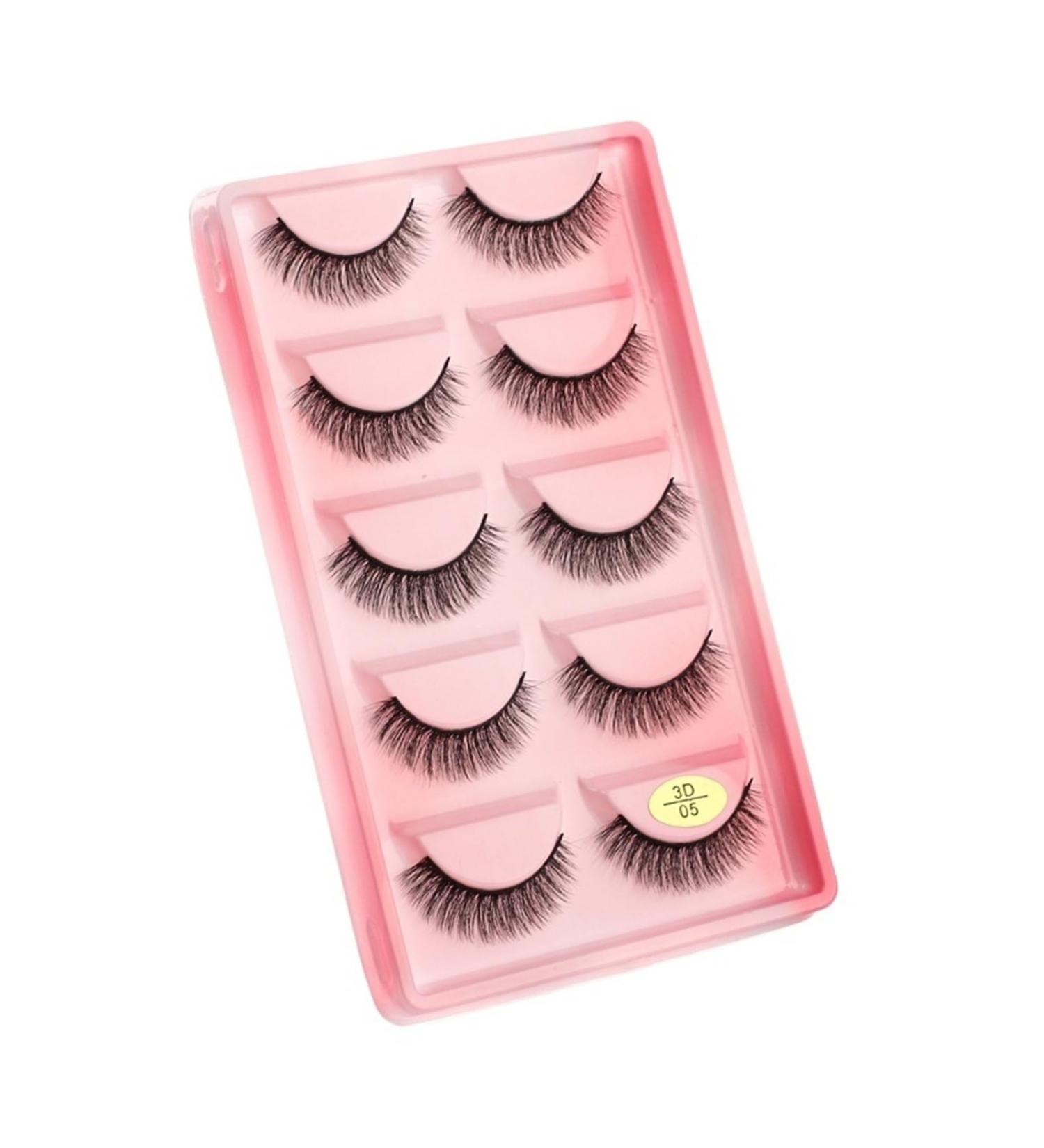 UAMOU Mink Eyelashes 10/50/100 Boxes Wispy 3D Mink Lashes Makeup Natural Long Volume False Eyelashes Bulk Faux Cils Custom Cheerfully (Color : 5 Pairs X05CS Size : 50 Boxes) - Buy Online on GoSupps.com