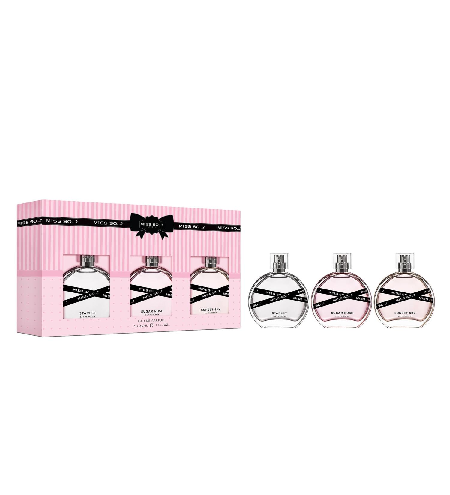 So ... Miss Set - Gift Collection - Starlet Sugar Rush and Sunset Sky Perfumes for Women - Elegant Vanilla Perfume Notes - Cruelty-Free - 3 pc - Buy Online on GoSupps.com