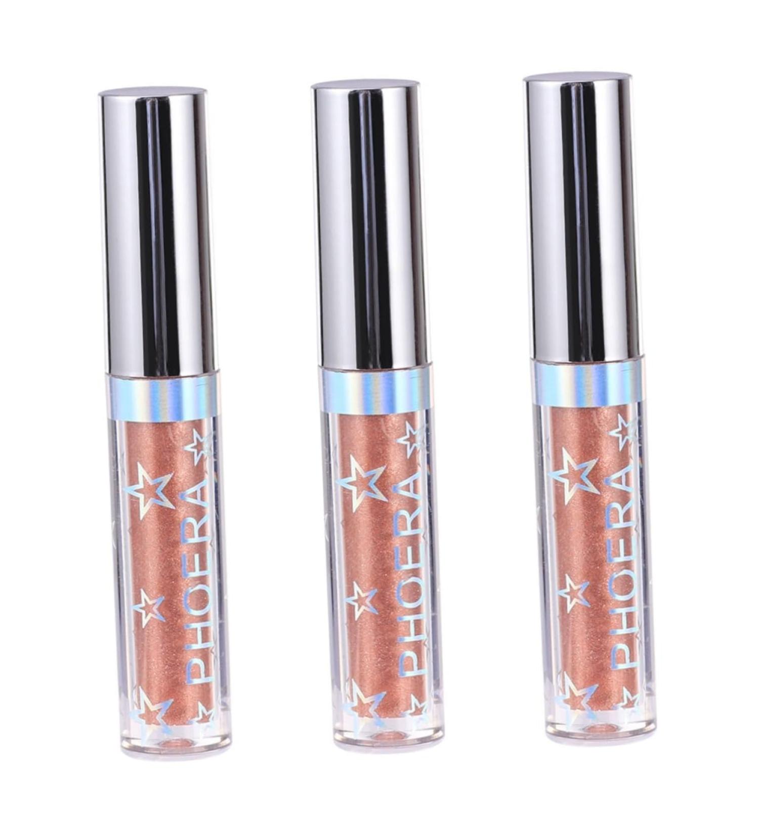 Angoily 3pcs Eyeshadow Shimmer Eye Shadow Glitter Eyeliner Glitter Liquid Eyeliners Glow Women Makeup Shine - Buy Online on GoSupps.com