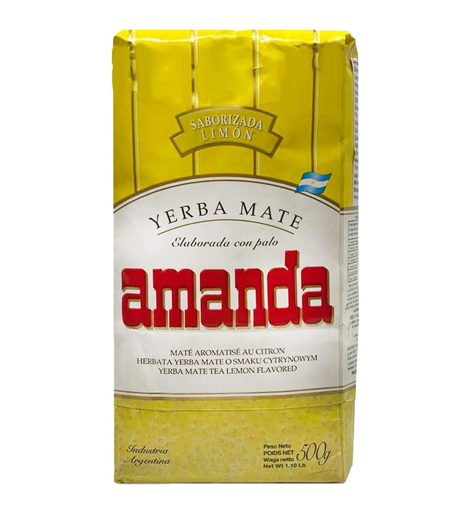 Amanda Yerba Mate Tea Lemon 0.5kg - Premium Argentine Detox & Energy Drink - Buy Online on GoSupps.com