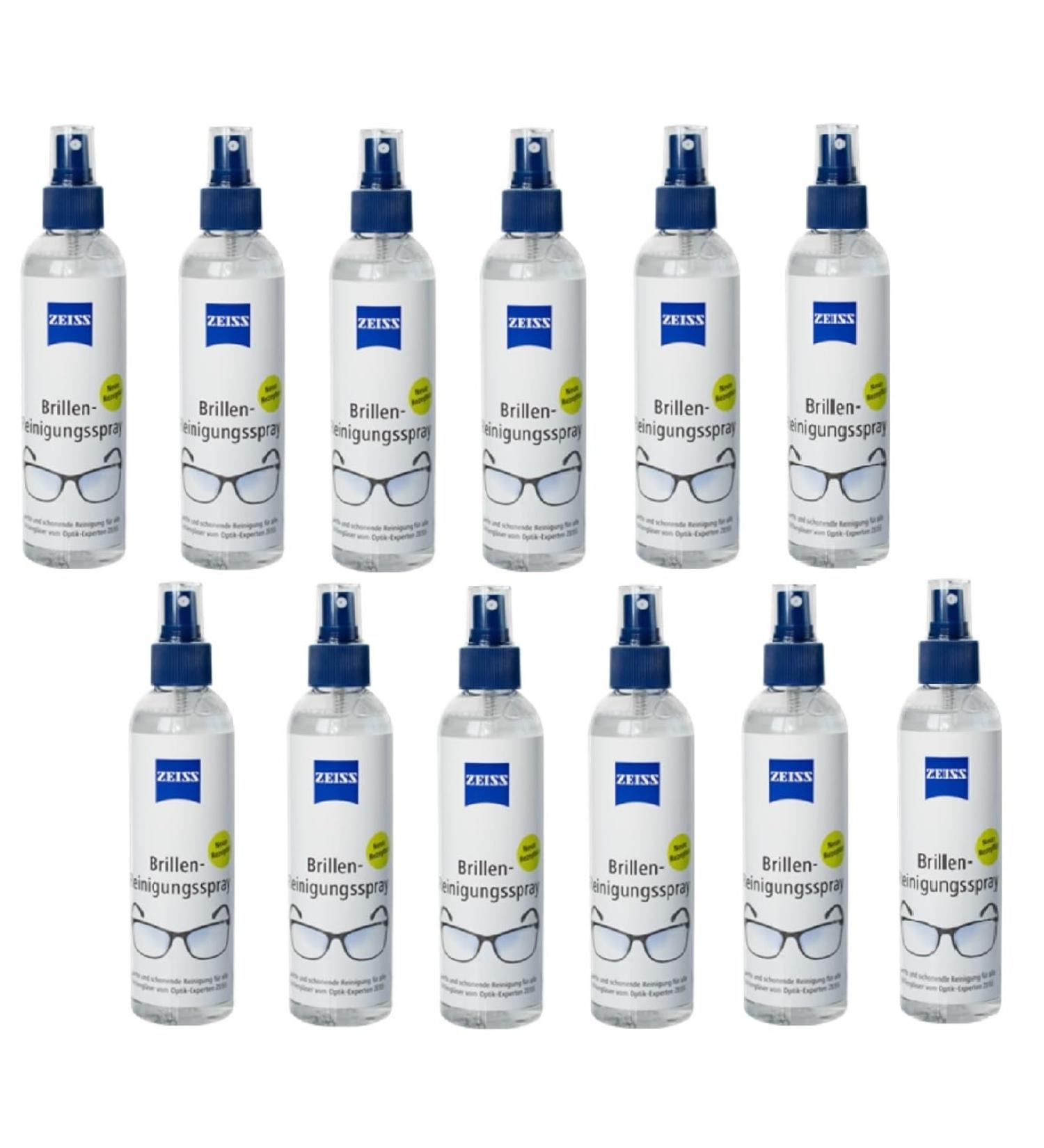 ZEISS eyeglass cleaning spray for gentle & thorough cleaning of your lenses - alcohol-free - family pack 12